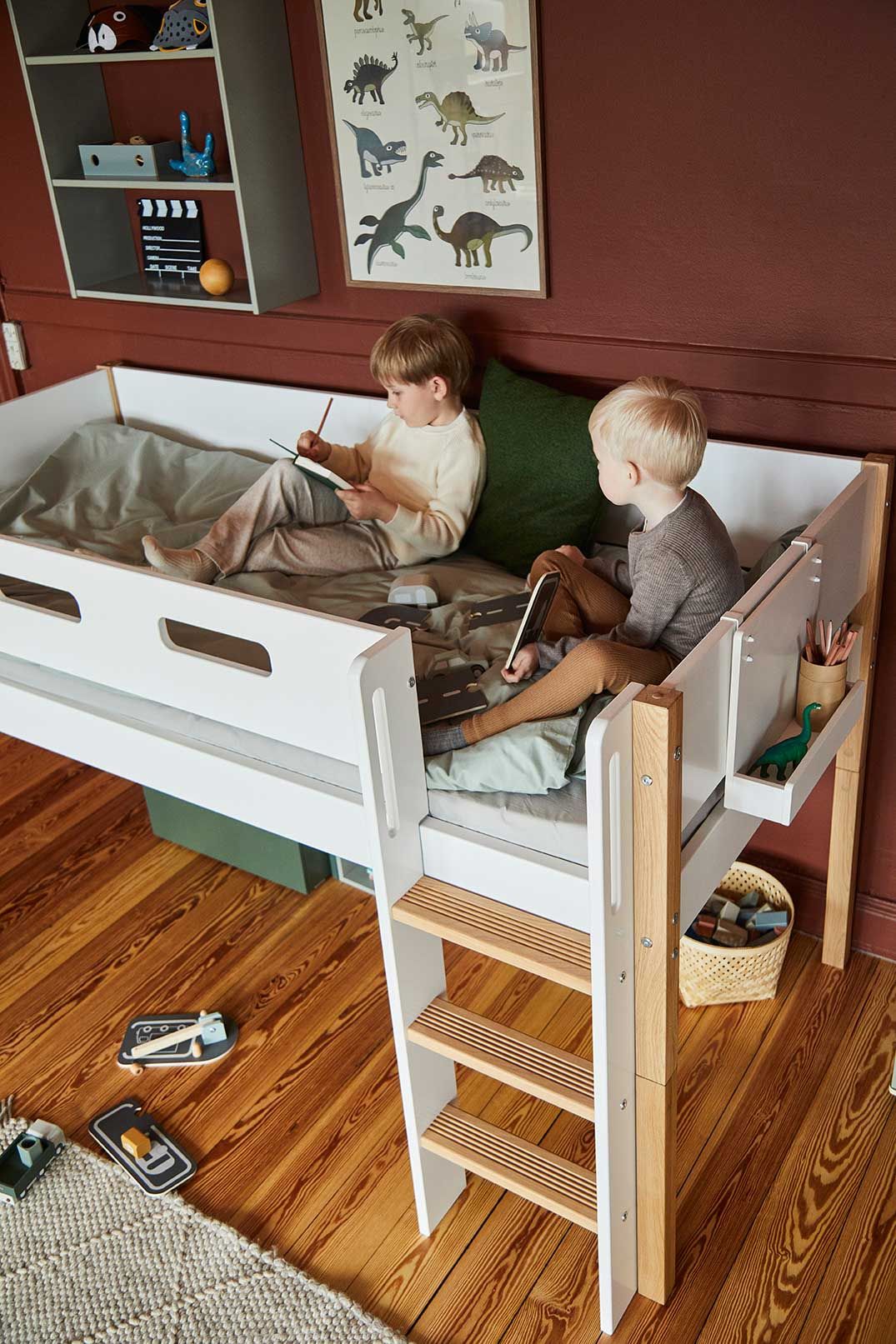 [product_category]-FLEXA Mid-high bed w. straight ladder-FLEXA-5706459132150-80-31302-95-FLE-3