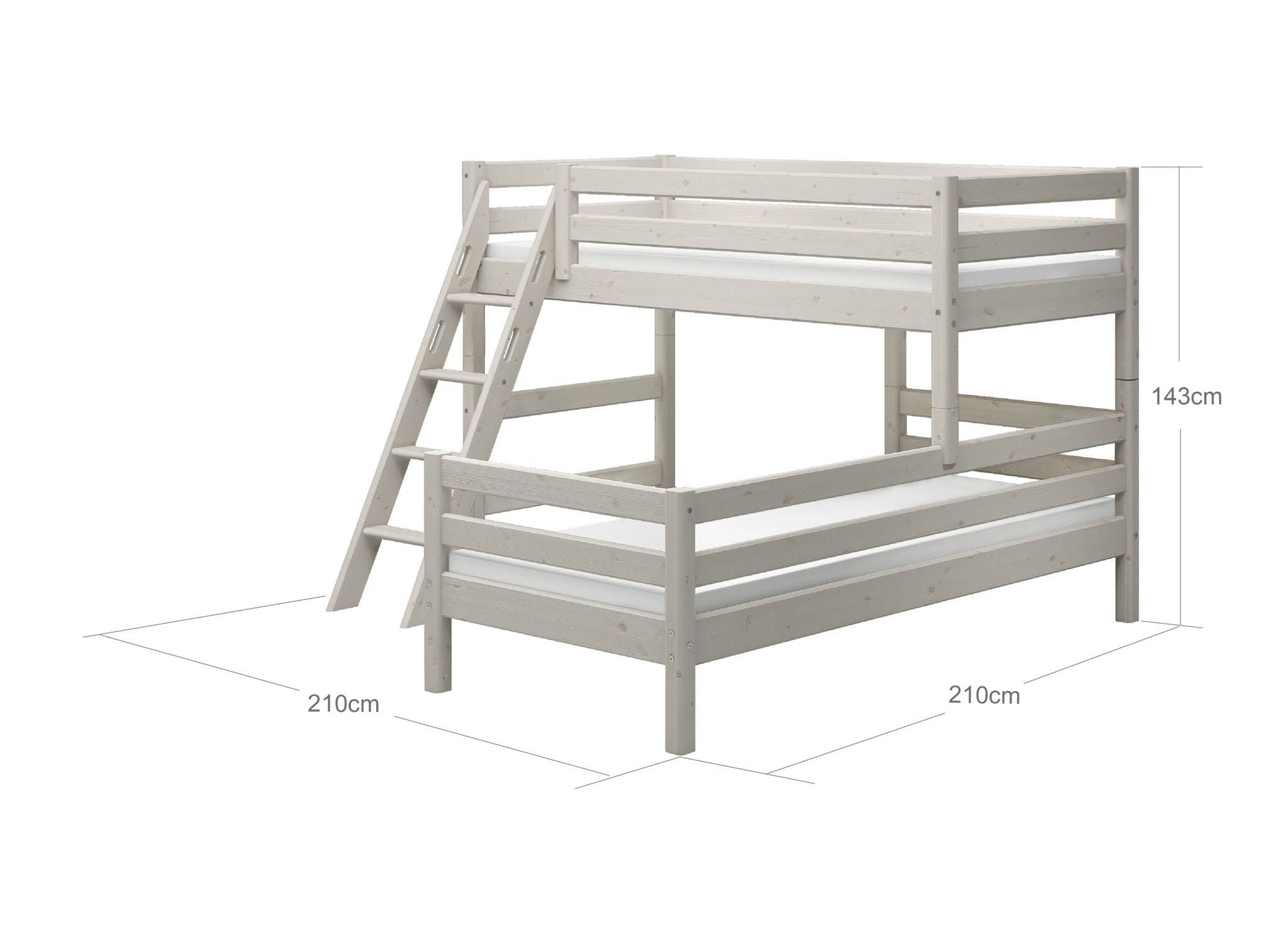 [product_category]-FLEXA Semi-high bed w. slanting ladder-FLEXA-5706459068930-90-10314-2-01-FLE-13