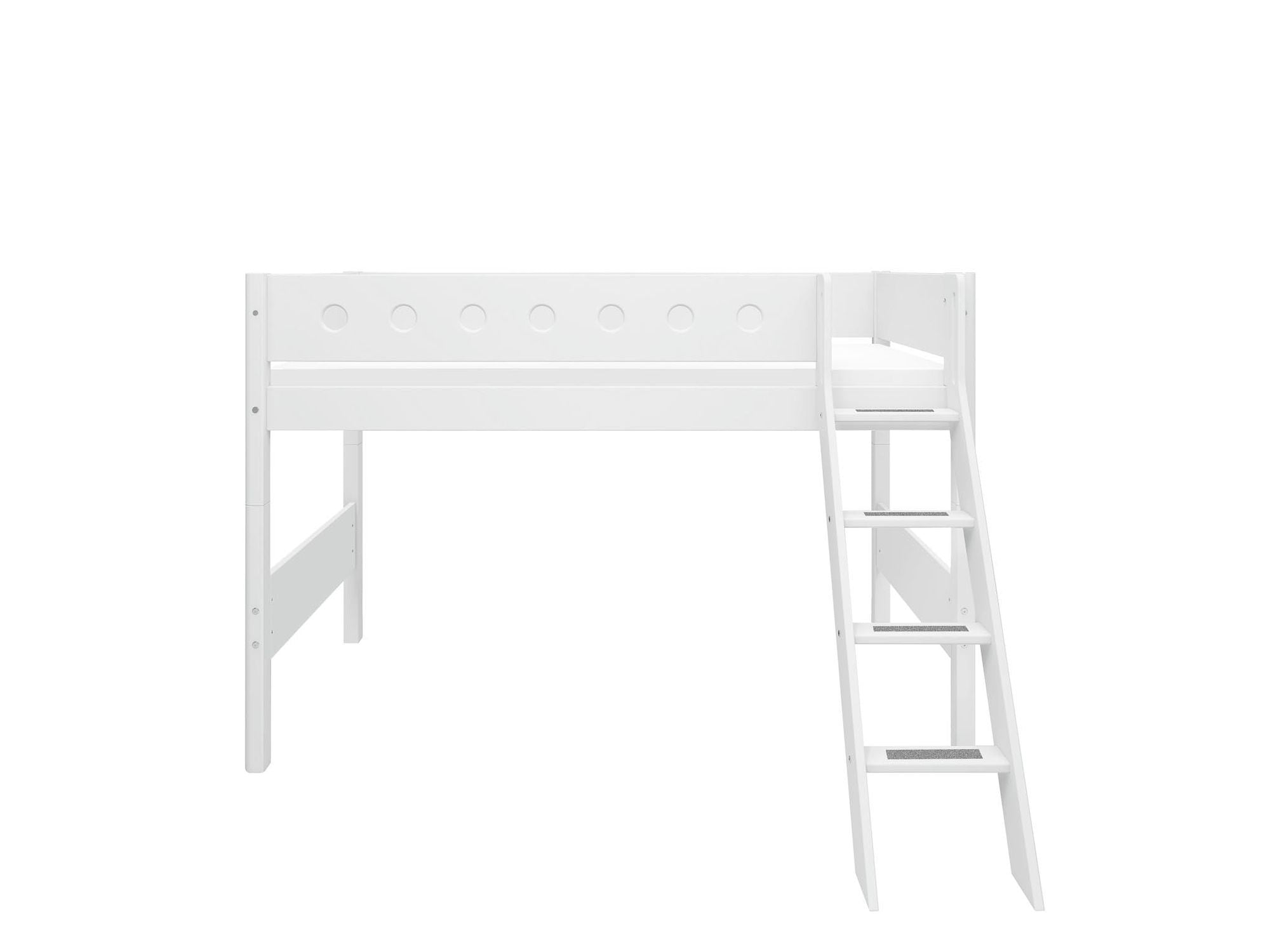 [product_category]-FLEXA Semi-high bed w. slanting ladder-FLEXA-5706459073385-80-17328-40-FLE-6