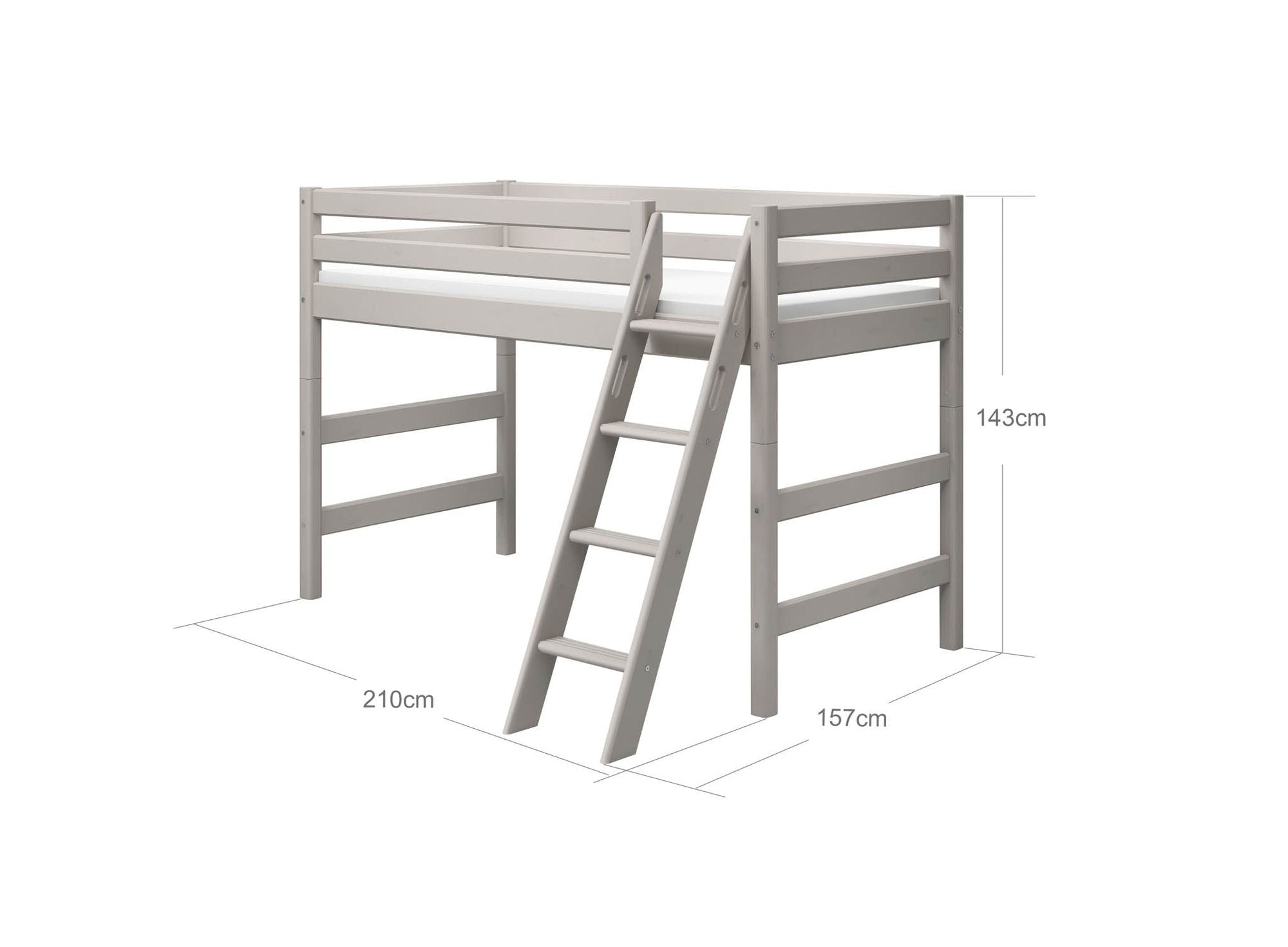 [product_category]-FLEXA Semi-high bed w. slanting ladder-FLEXA-5706459127842-90-10312-3-01-FLE-9