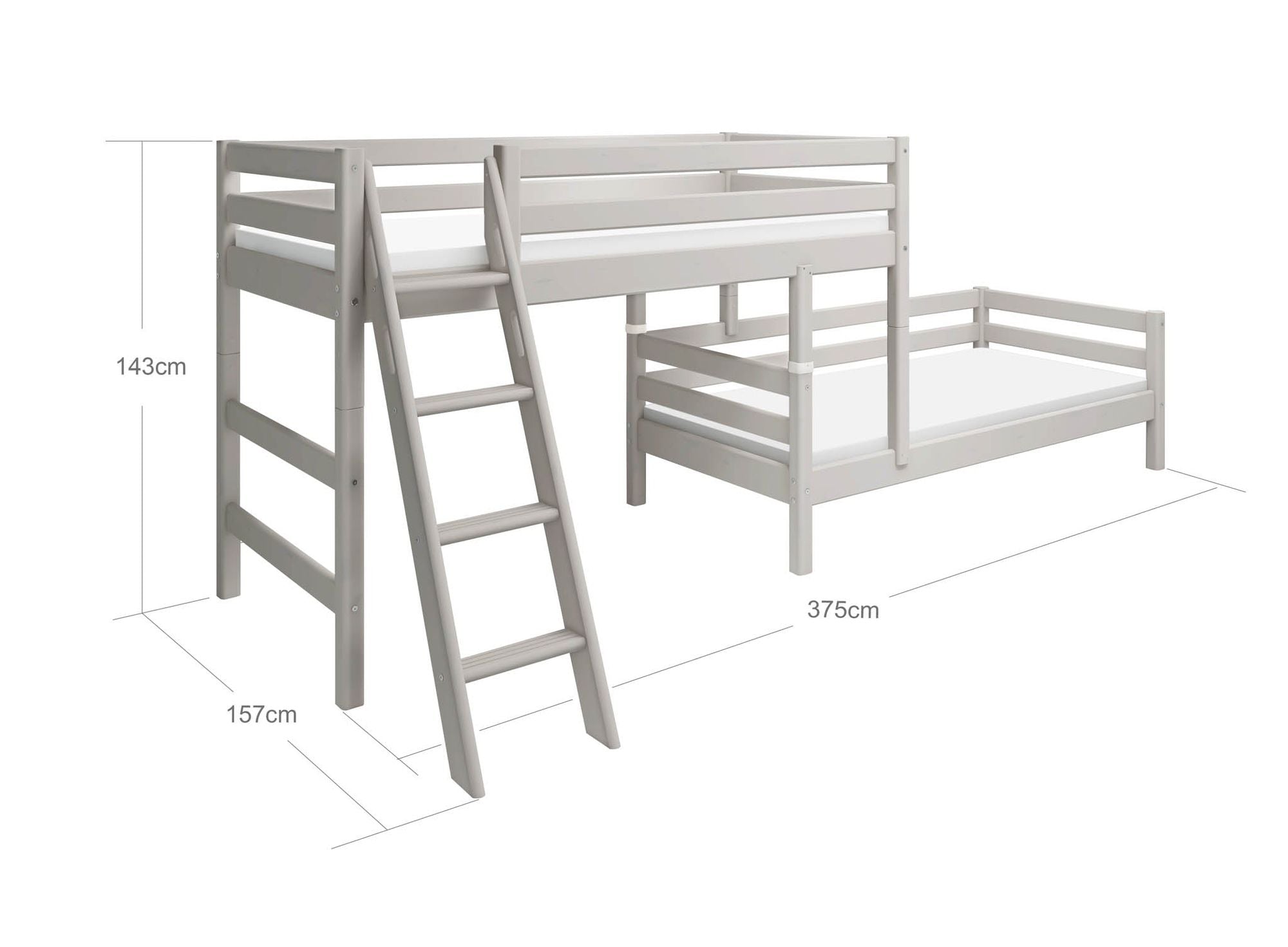 [product_category]-FLEXA Semi-high bed w. slanting ladder-FLEXA-5706459127866-90-10314-3-01-FLE-7