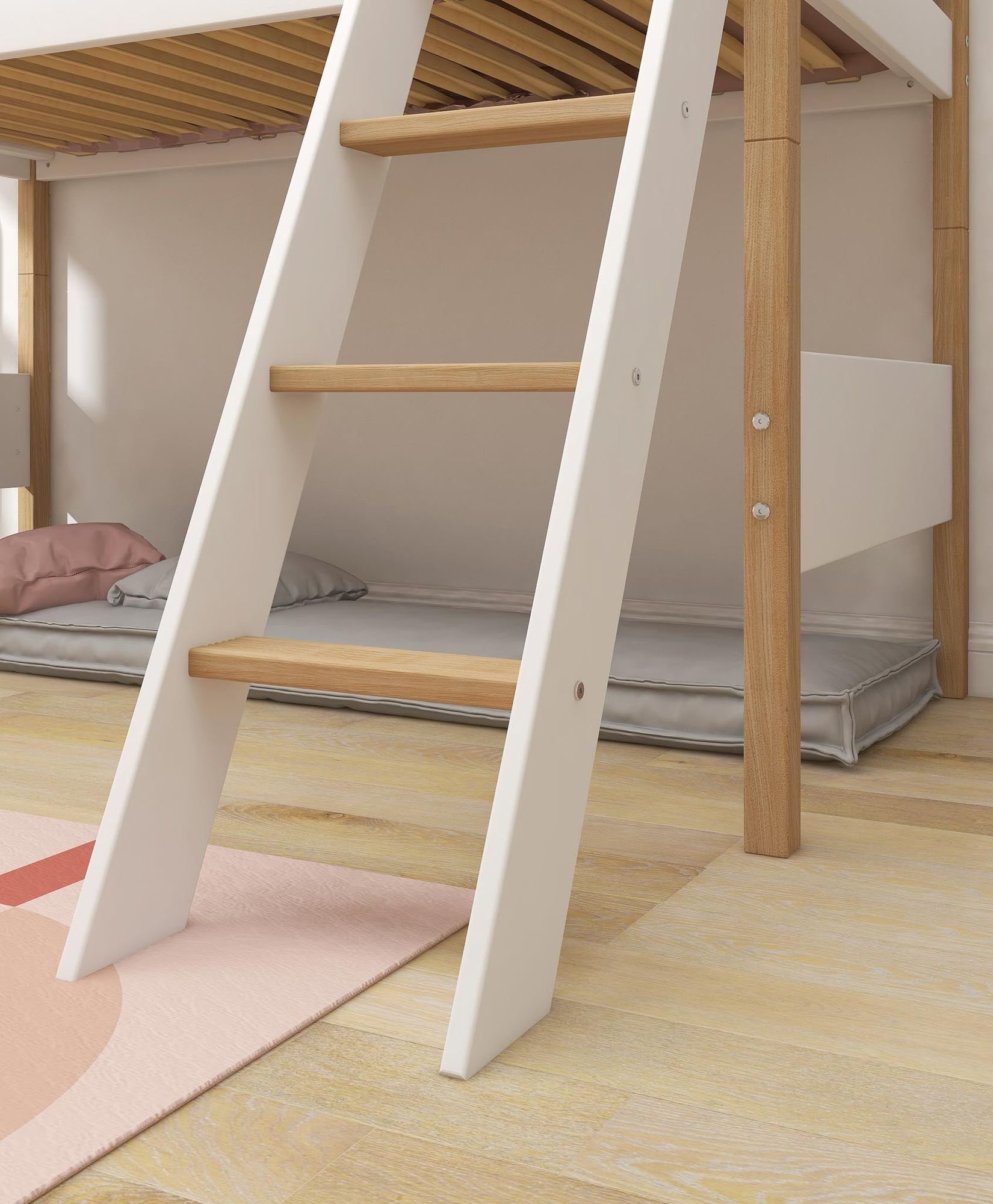 [product_category]-FLEXA Semi-high bed w. slanting ladder-FLEXA-5706459132310-80-31318-95-FLE-3