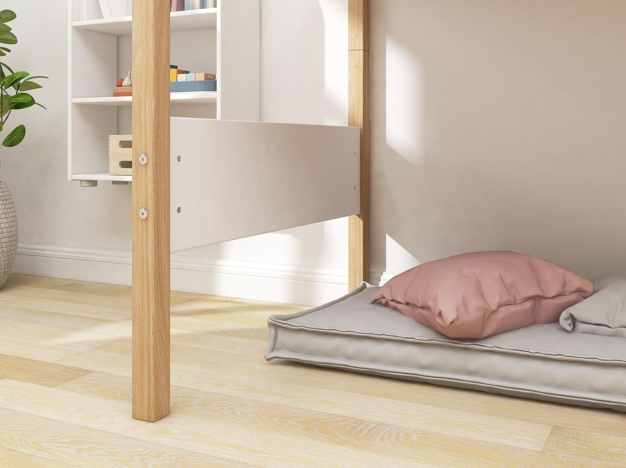 [product_category]-FLEXA Semi-high bed w. slanting ladder-FLEXA-5706459132310-80-31318-95-FLE-5