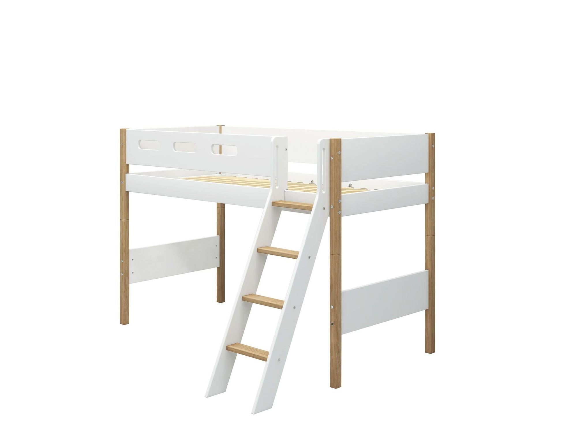[product_category]-FLEXA Semi-high bed w. slanting ladder-FLEXA-5706459132310-80-31318-95-FLE-8