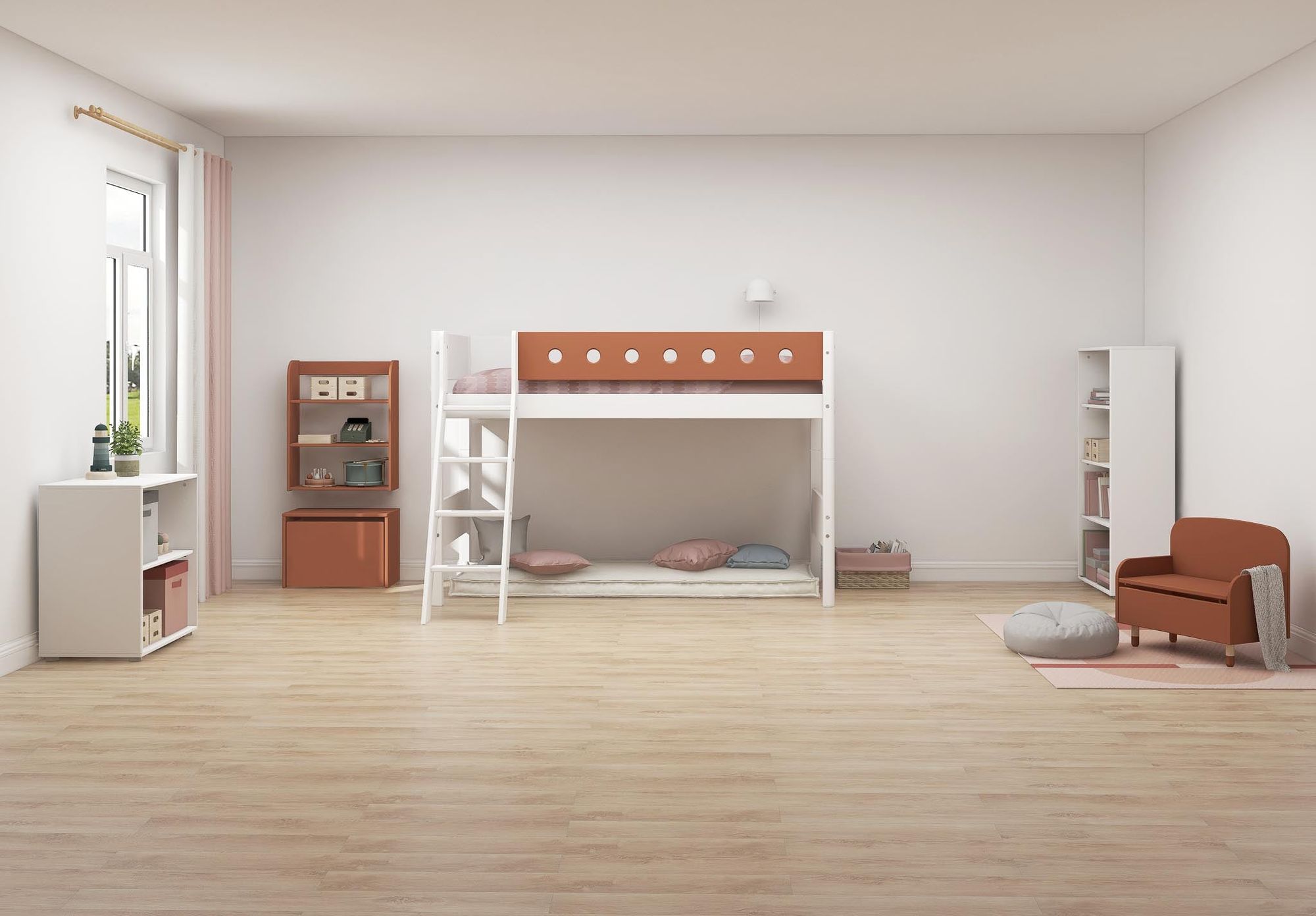 [product_category]-FLEXA Semi-high bed w. slanting ladder-FLEXA-5706459150451-80-17328-518-FLE-2