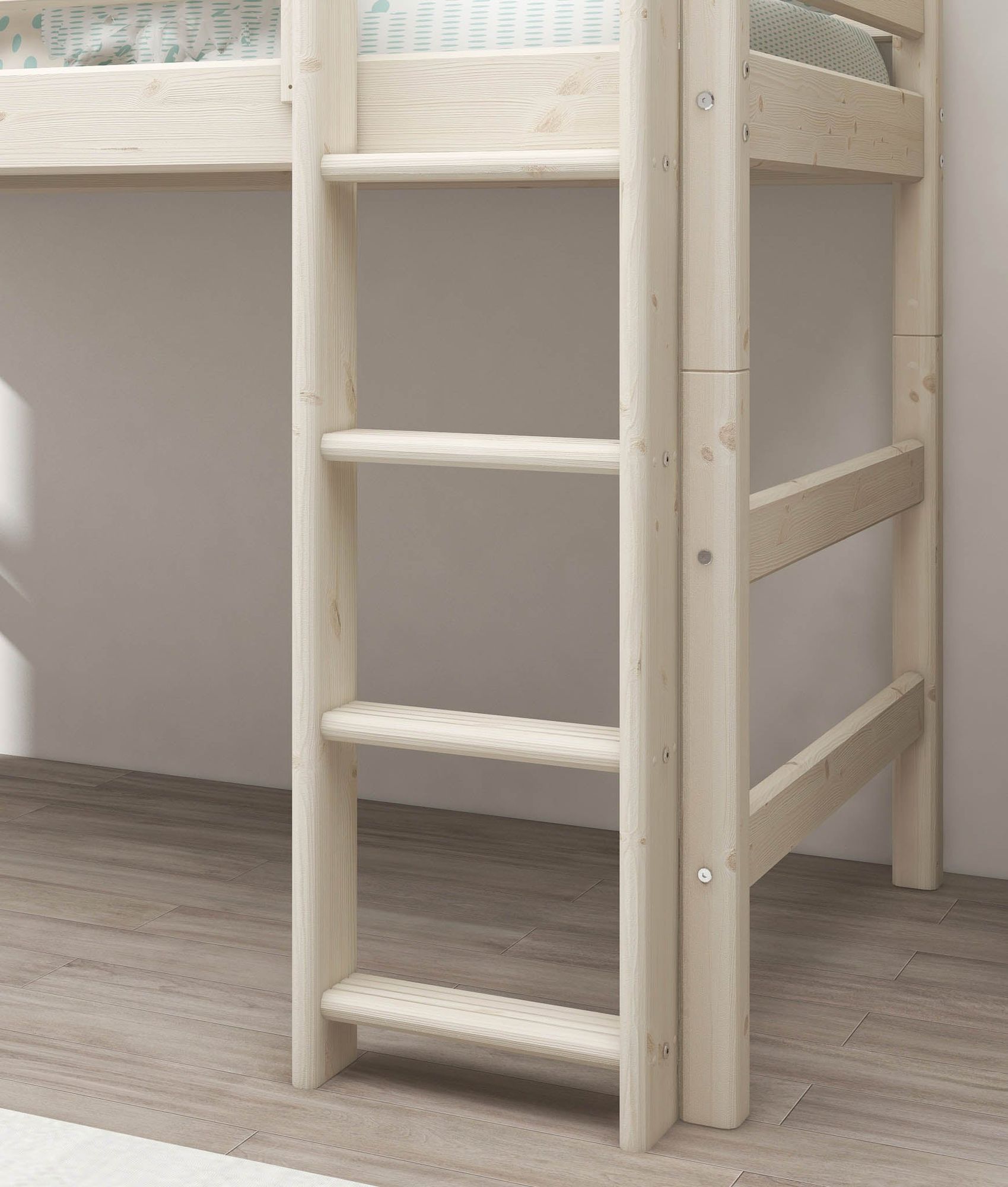 [product_category]-FLEXA Semi-high bed w. straight ladder-FLEXA-5706459052007-90-10046-2-01-FLE-4