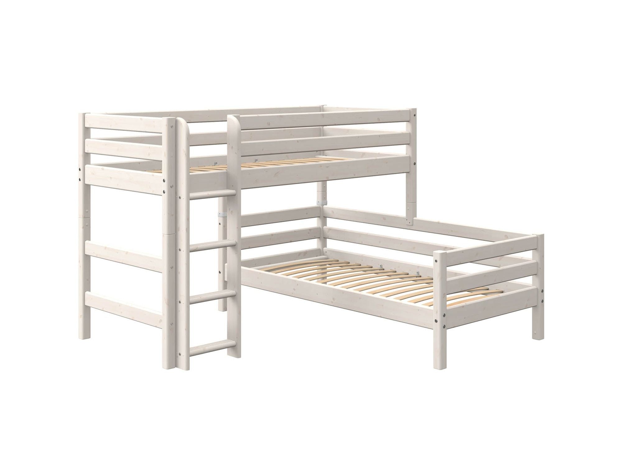 [product_category]-FLEXA Semi-high bed w. straight ladder-FLEXA-5706459052281-90-10044-2-01-FLE-10