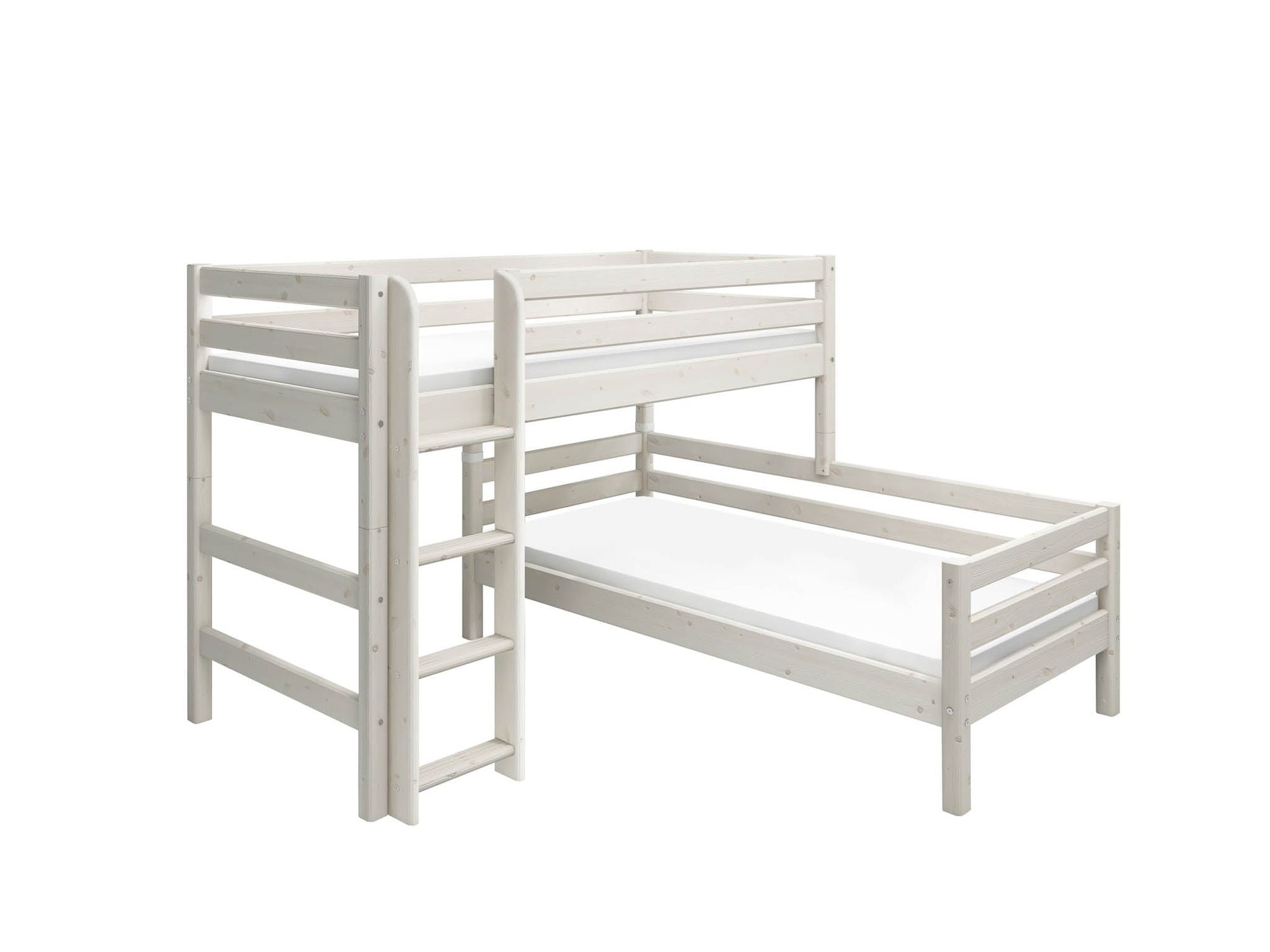 [product_category]-FLEXA Semi-high bed w. straight ladder-FLEXA-5706459052281-90-10044-2-01-FLE-11