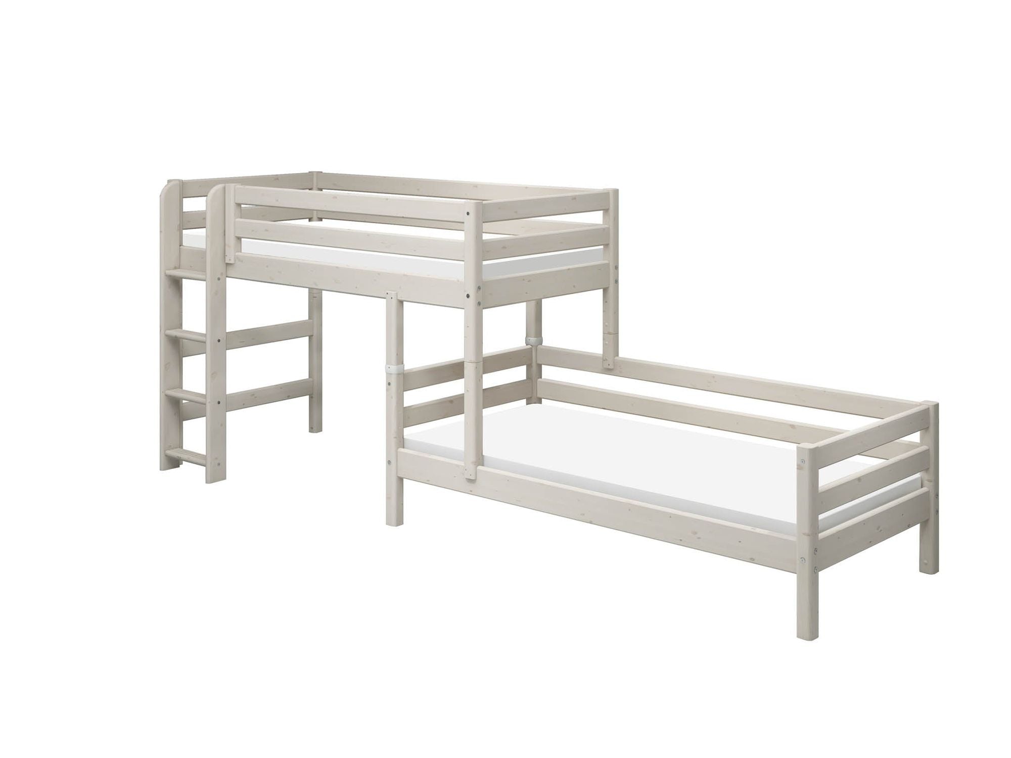 [product_category]-FLEXA Semi-high bed w. straight ladder-FLEXA-5706459052281-90-10044-2-01-FLE-13