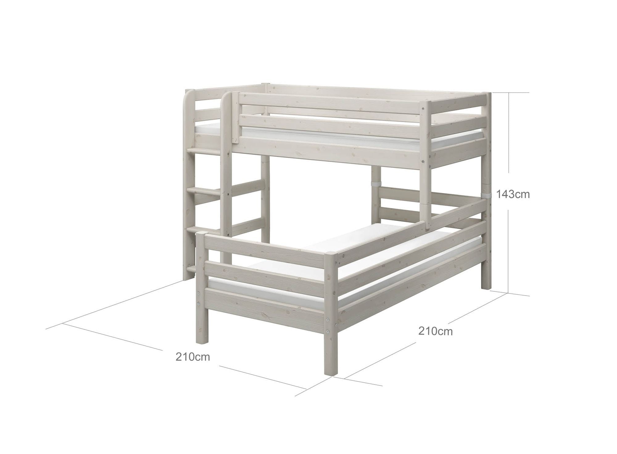 [product_category]-FLEXA Semi-high bed w. straight ladder-FLEXA-5706459052281-90-10044-2-01-FLE-8
