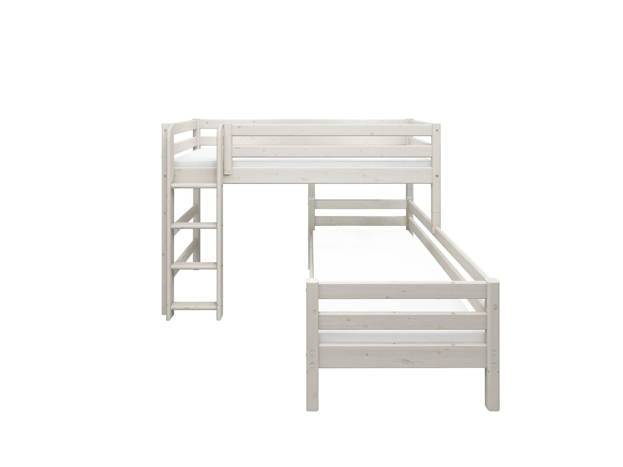 [product_category]-FLEXA Semi-high bed w. straight ladder-FLEXA-5706459052281-90-10044-2-01-FLE-9
