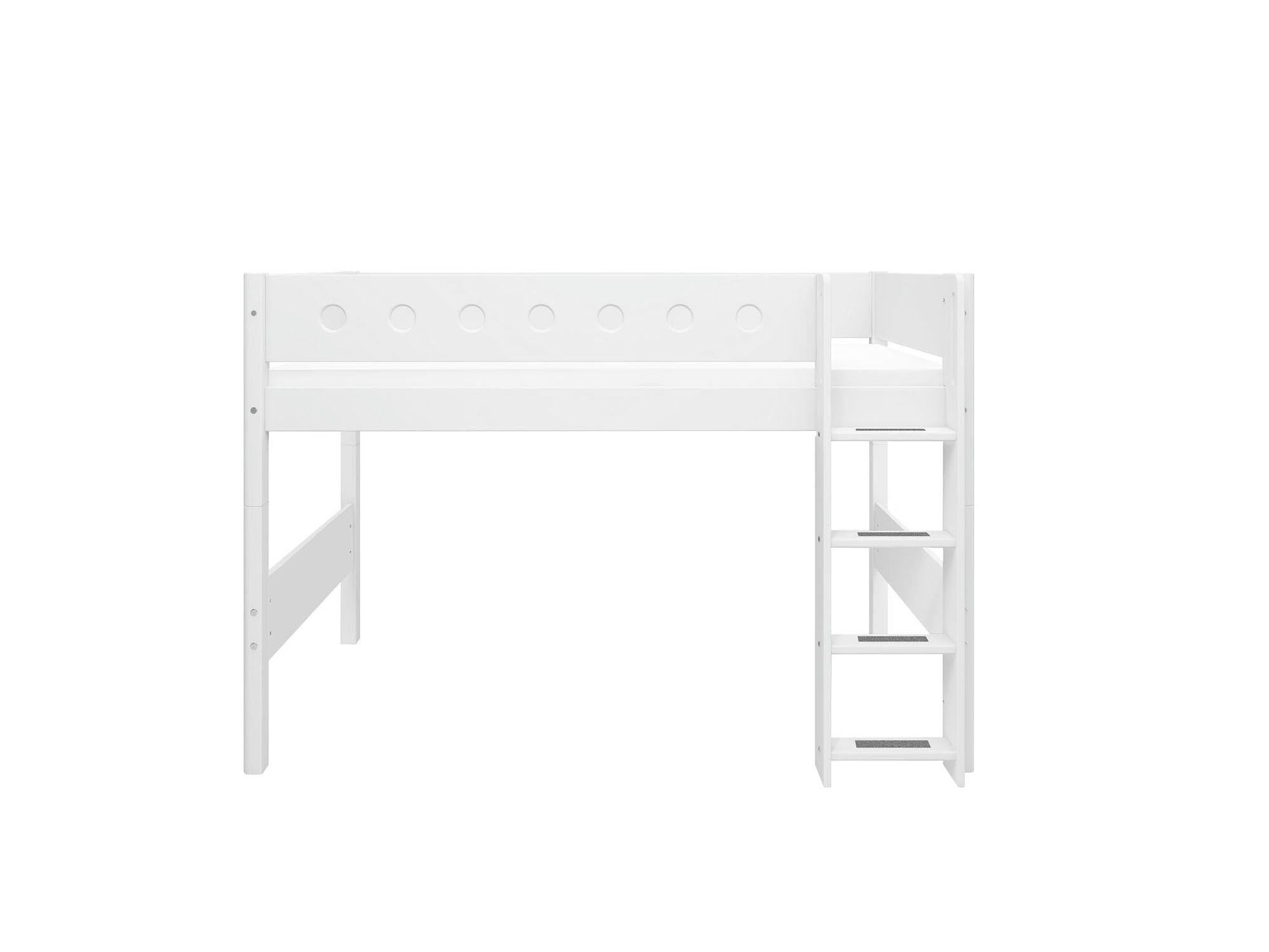 [product_category]-FLEXA Semi-high bed w. straight ladder-FLEXA-5706459073569-80-17326-40-FLE-5