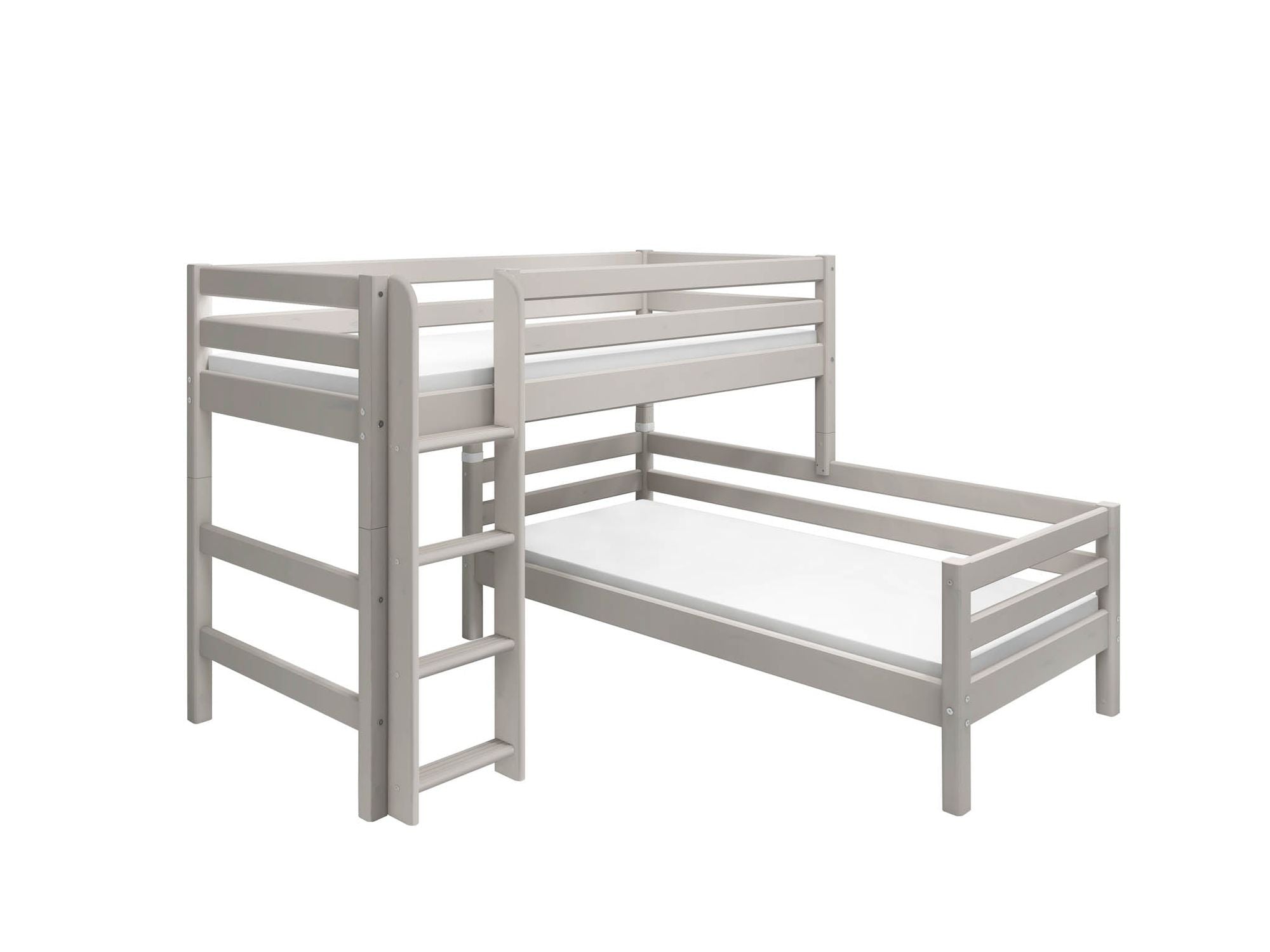 [product_category]-FLEXA Semi-high bed w. straight ladder-FLEXA-5706459120485-90-10044-3-01-FLE-11