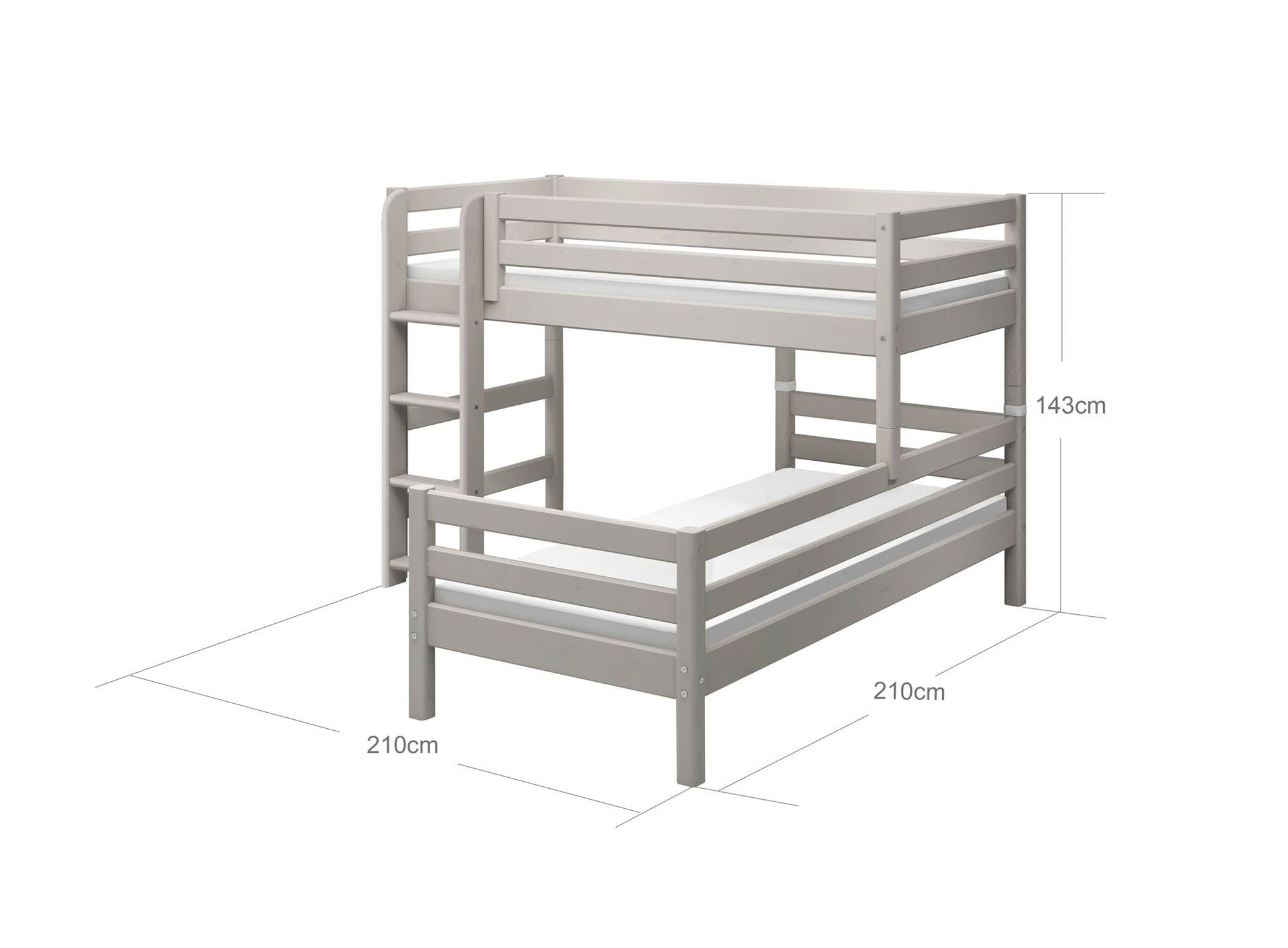 [product_category]-FLEXA Semi-high bed w. straight ladder-FLEXA-5706459120485-90-10044-3-01-FLE-8