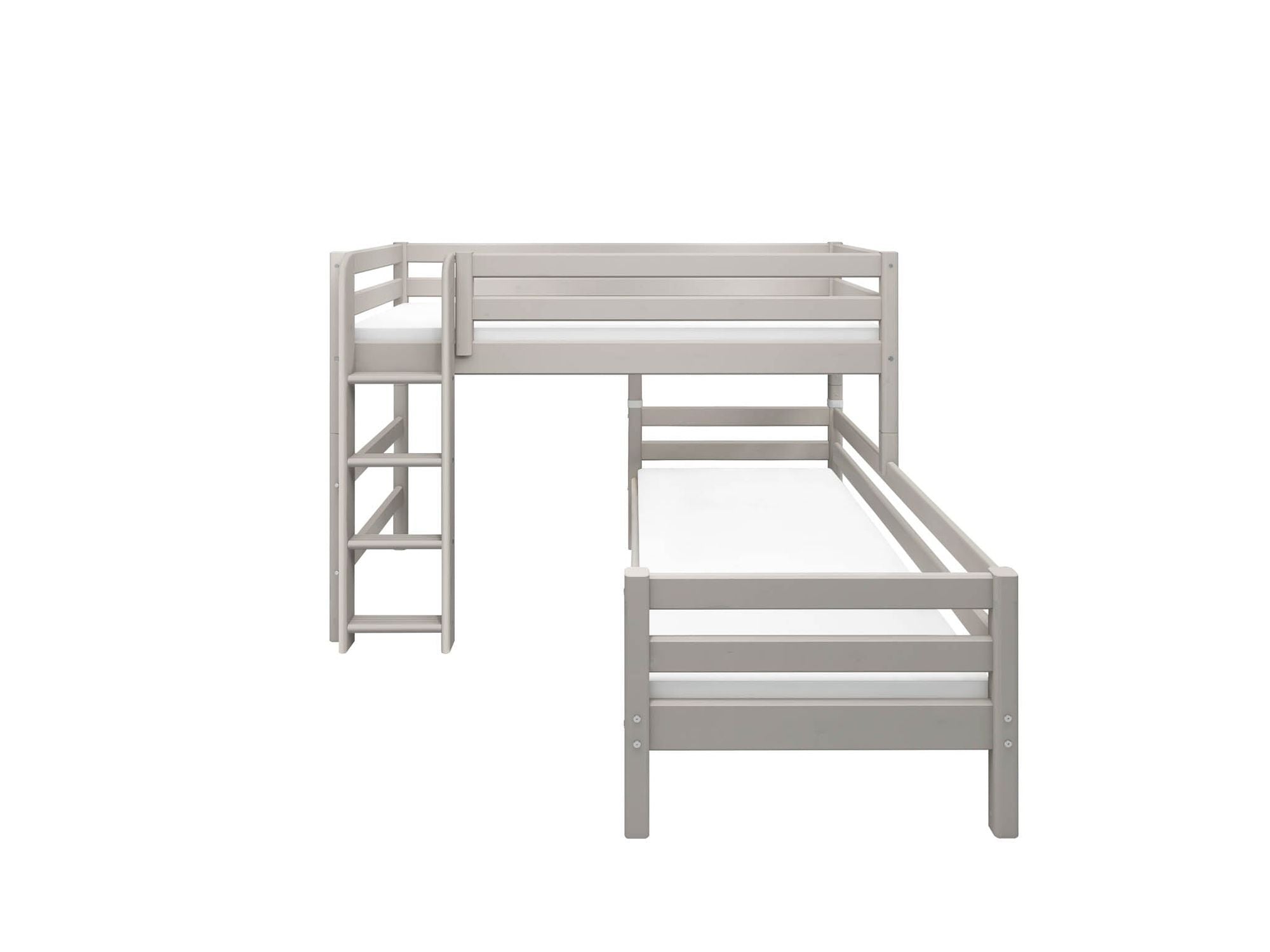 [product_category]-FLEXA Semi-high bed w. straight ladder-FLEXA-5706459120485-90-10044-3-01-FLE-9