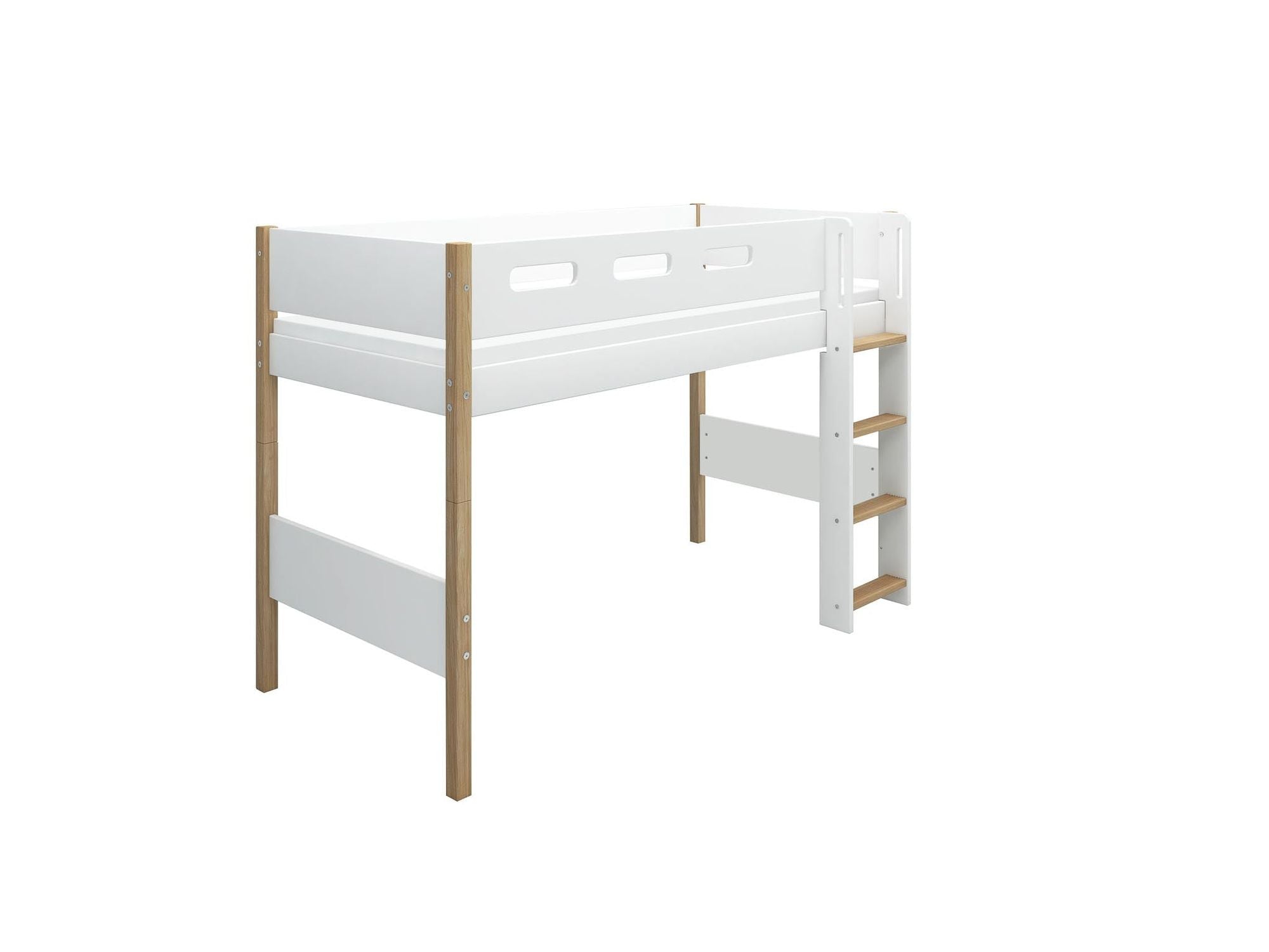 [product_category]-FLEXA Semi-high bed w. straight ladder-FLEXA-5706459132297-80-31316-95-FLE-9