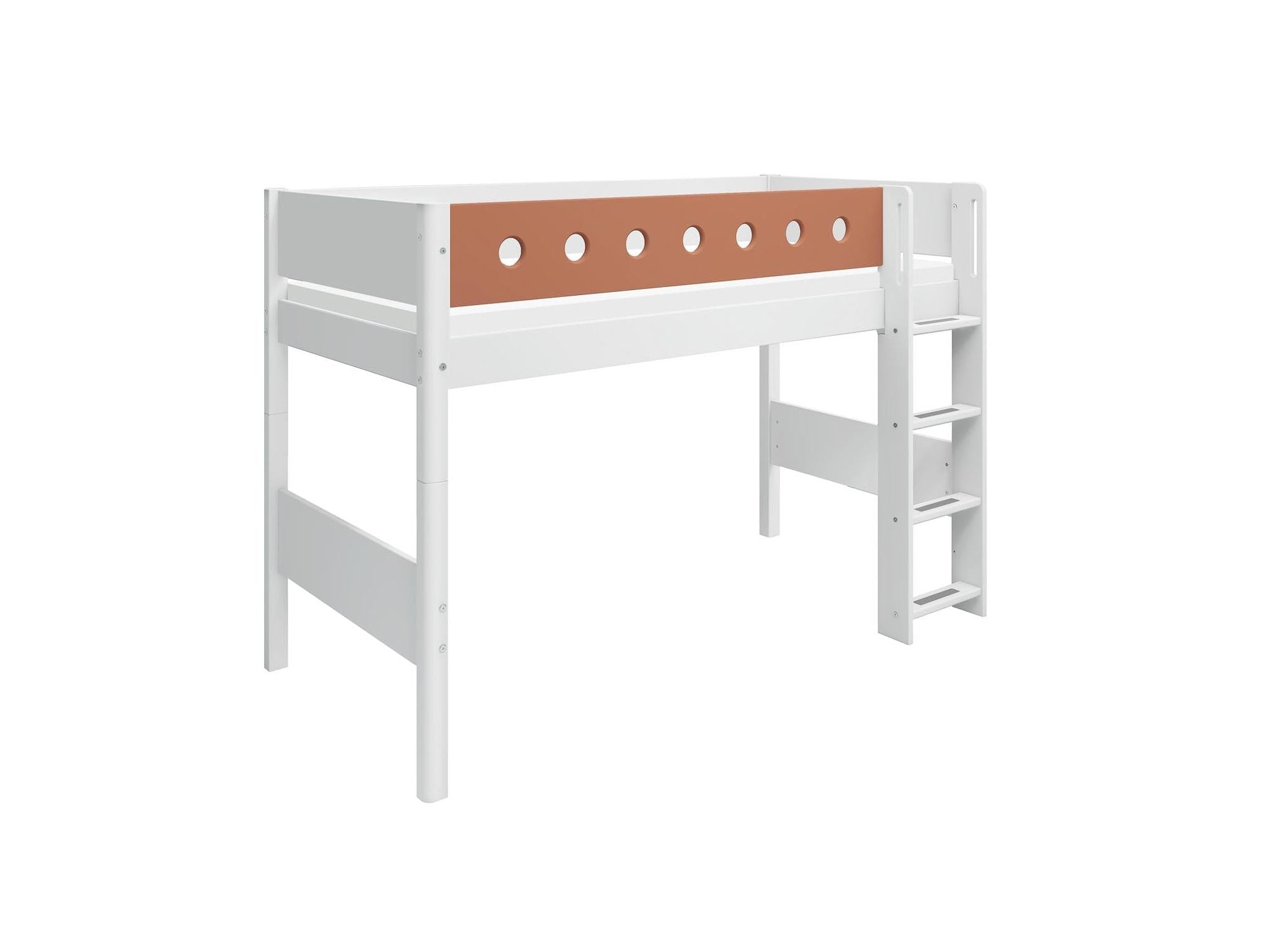[product_category]-FLEXA Semi-high bed w. straight ladder-FLEXA-5706459150413-80-17326-518-FLE-7