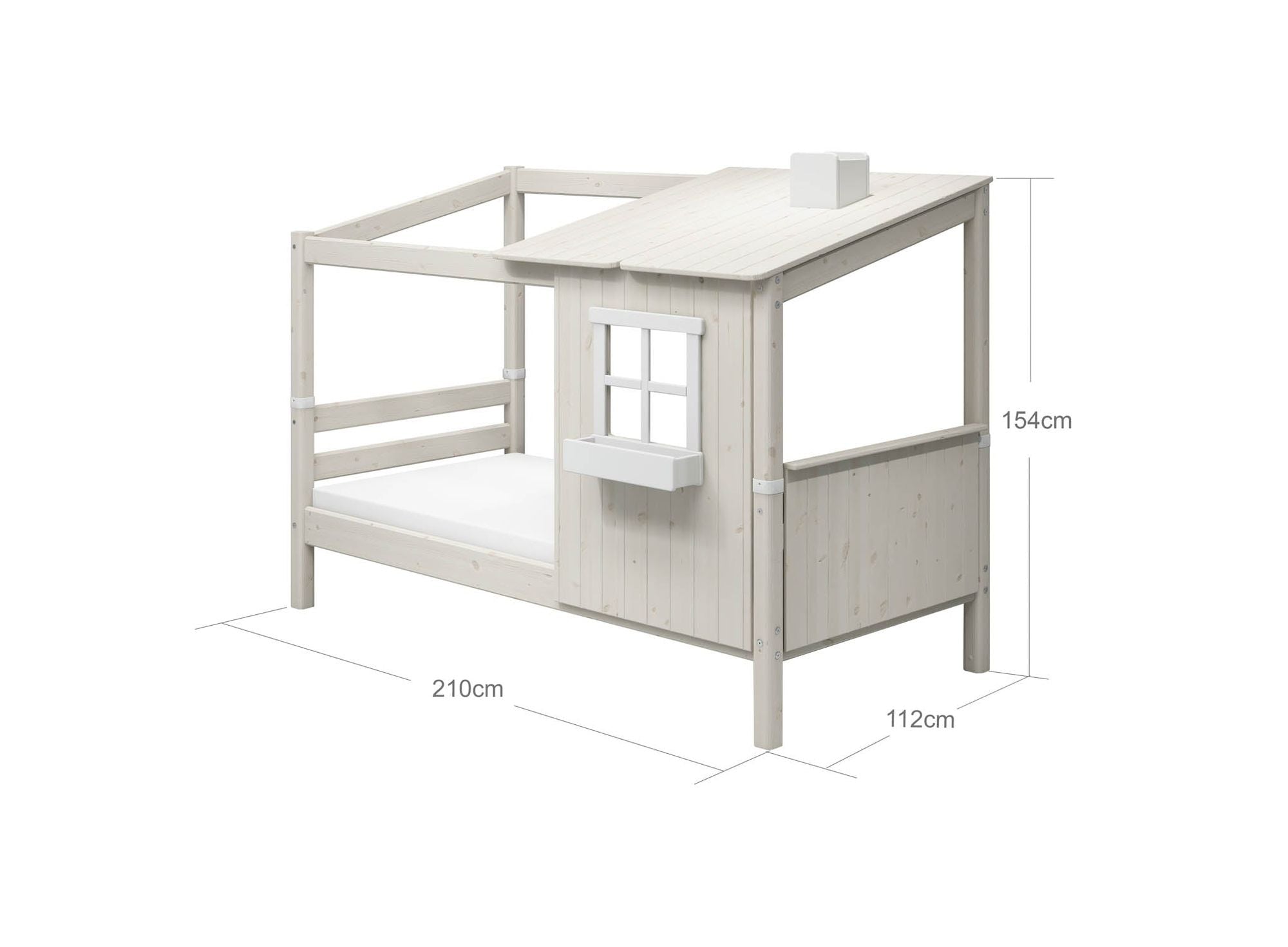 [product_category]-FLEXA Single bed w. 1/2 Classic House-FLEXA-5706459090658-90-10772-90-01-FLE-11