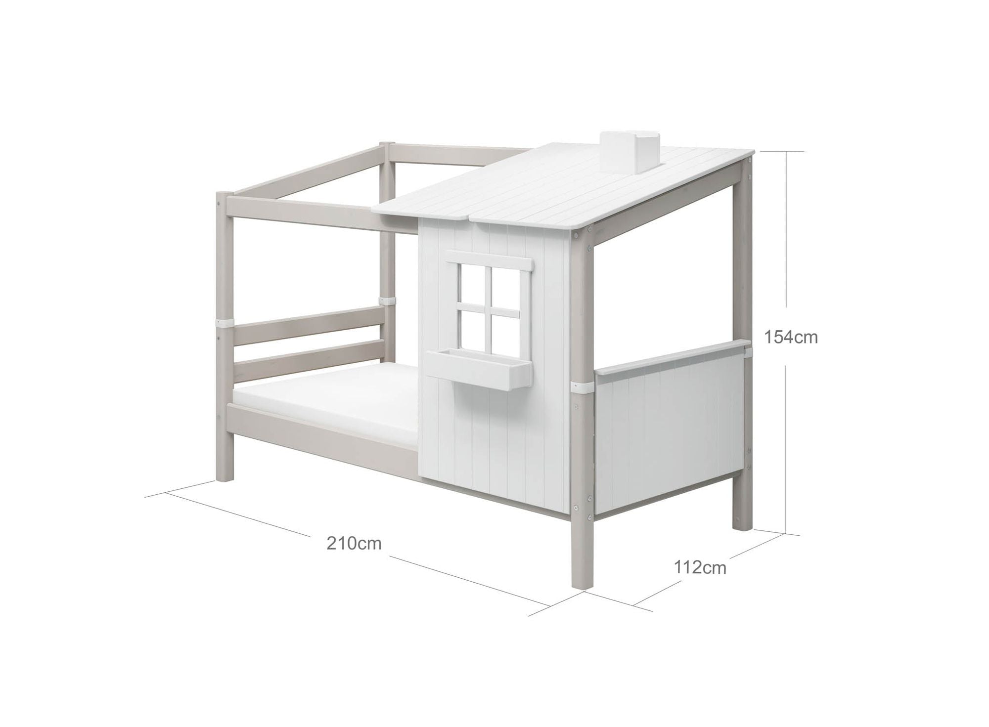 [product_category]-FLEXA Single bed w. 1/2 Classic House-FLEXA-5706459130101-90-10772-72-01-FLE-11
