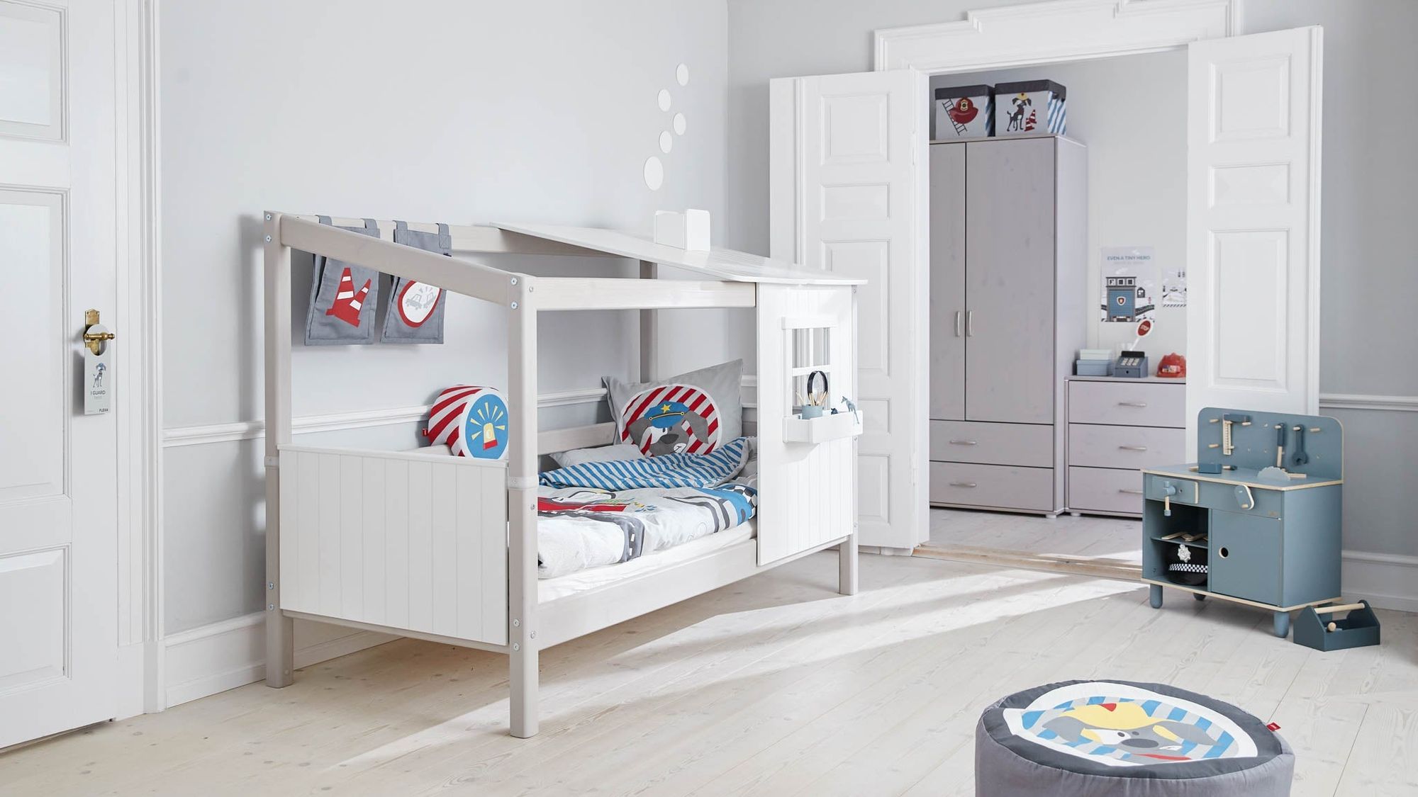 [product_category]-FLEXA Single bed w. 1/2 Classic House-FLEXA-5706459130101-90-10772-72-01-FLE-3