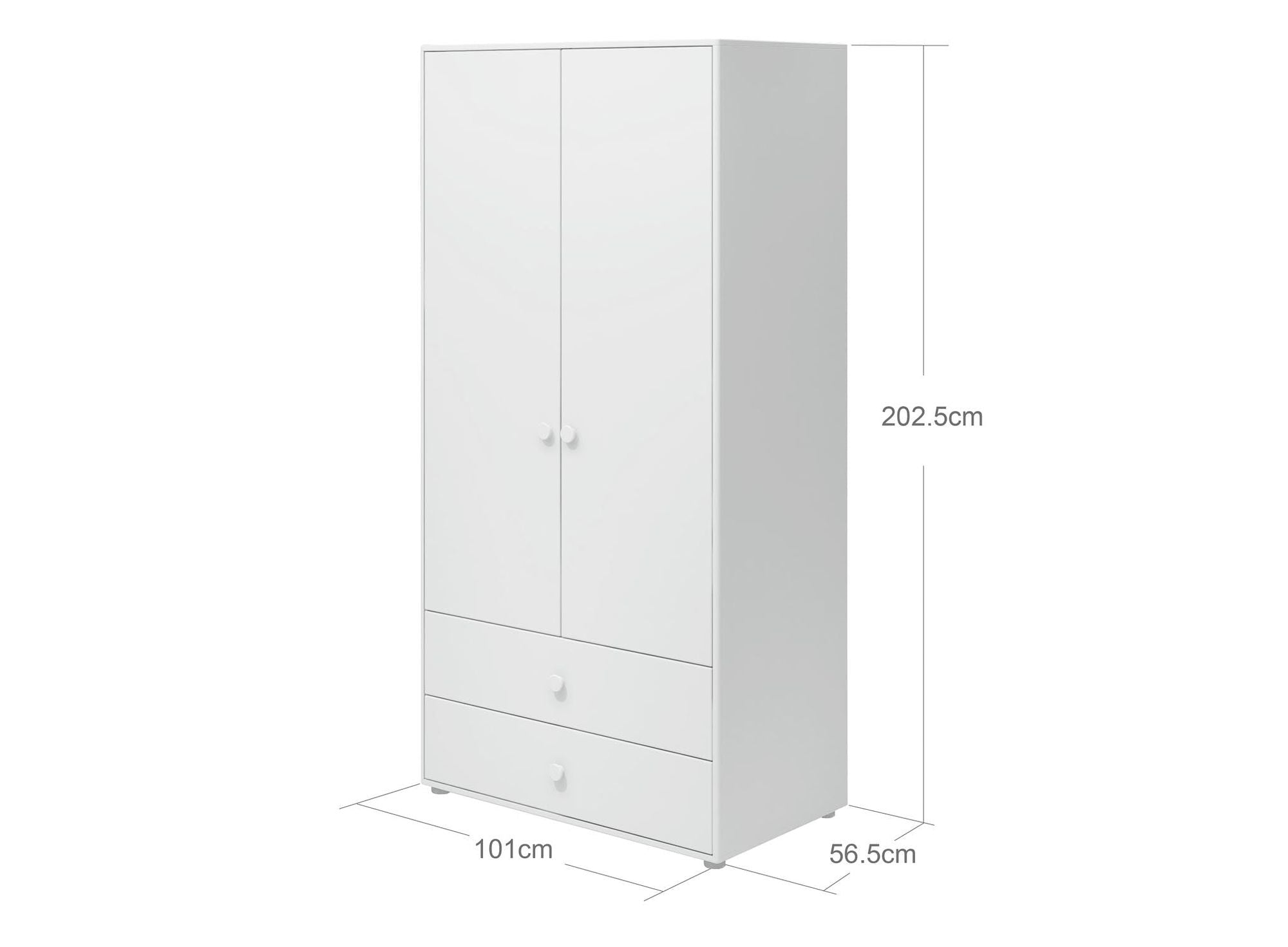 [product_category]-FLEXA Wardrobe, 2 doors + 2 drawers-FLEXA-5706459153131-81-39501-40-FLE-6