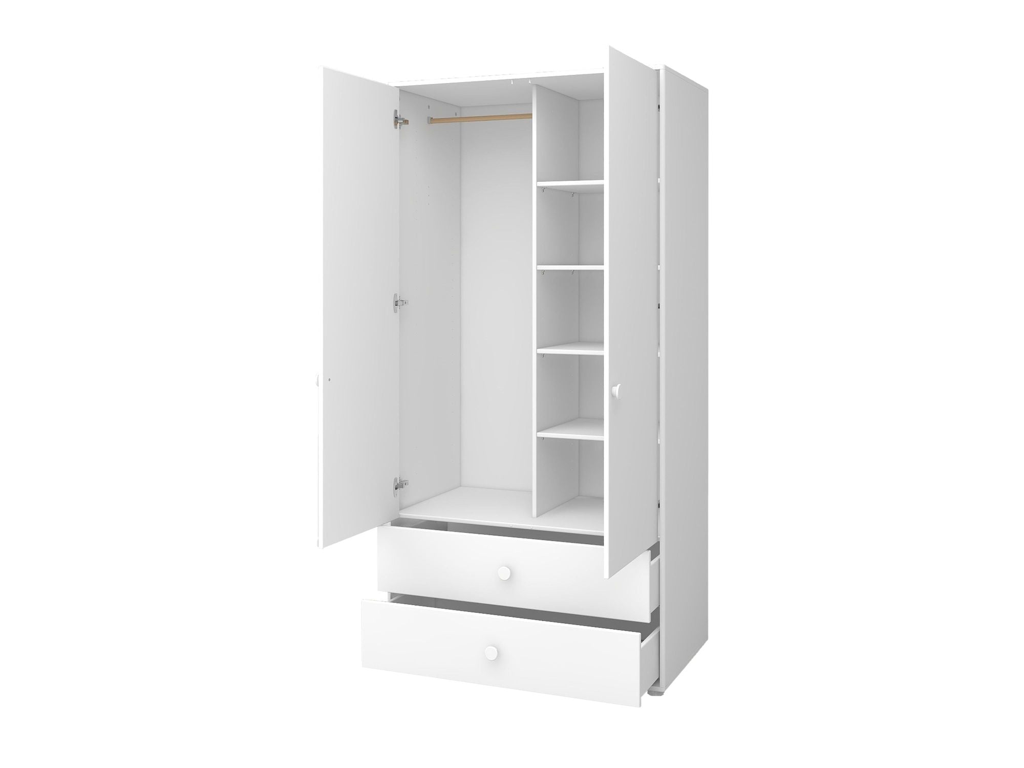 [product_category]-FLEXA Wardrobe, 2 doors + 2 drawers-FLEXA-5706459153131-81-39501-40-FLE-7