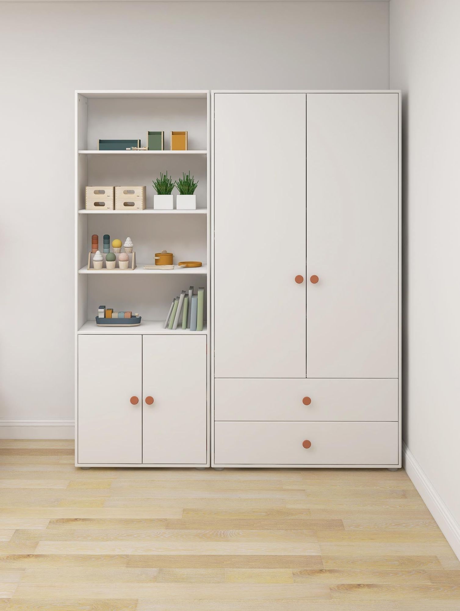 [product_category]-FLEXA Wardrobe, 2 doors + 2 drawers-FLEXA-5706459153148-81-39501-518-FLE-2