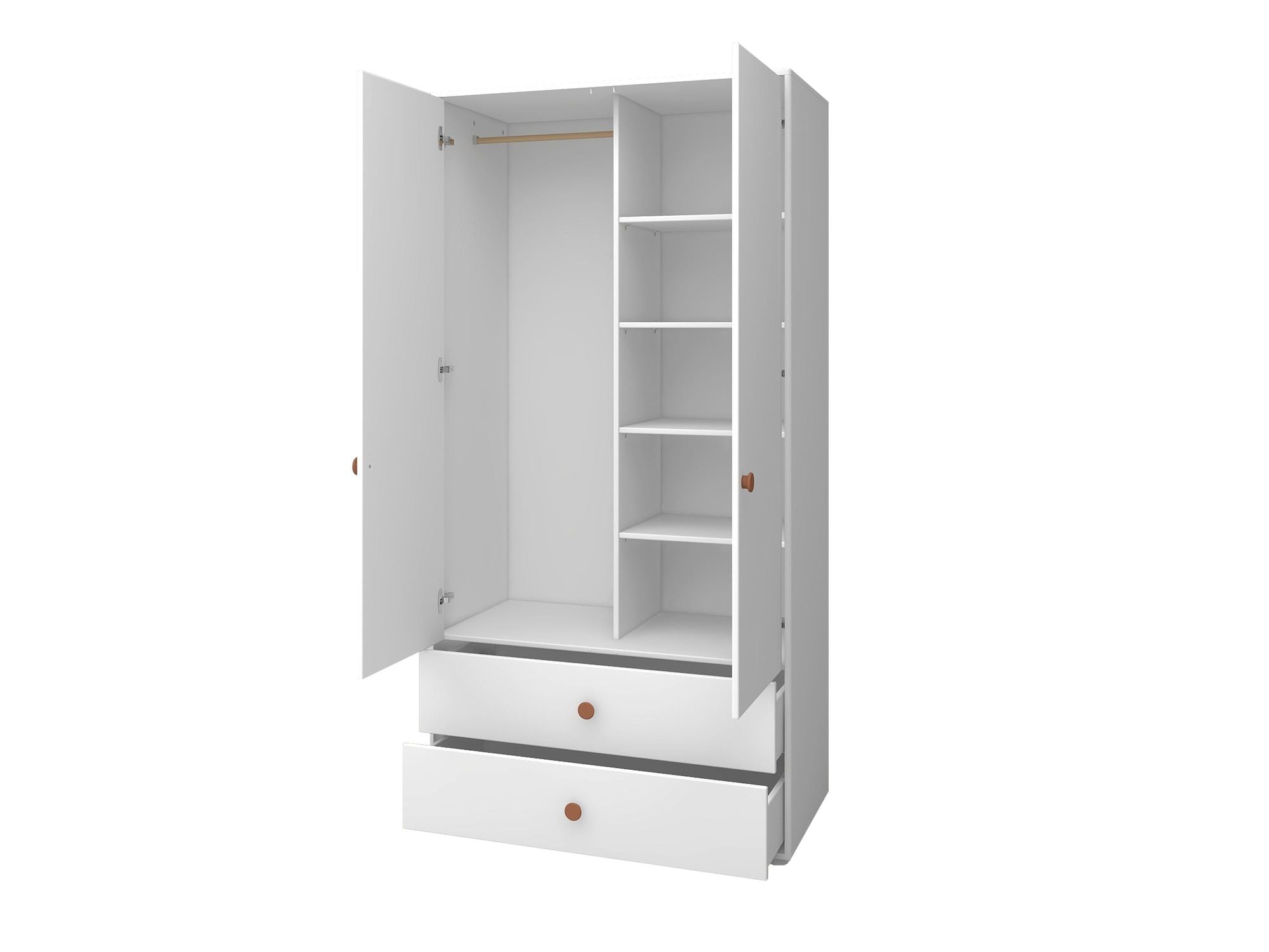 [product_category]-FLEXA Wardrobe, 2 doors + 2 drawers-FLEXA-5706459153148-81-39501-518-FLE-6