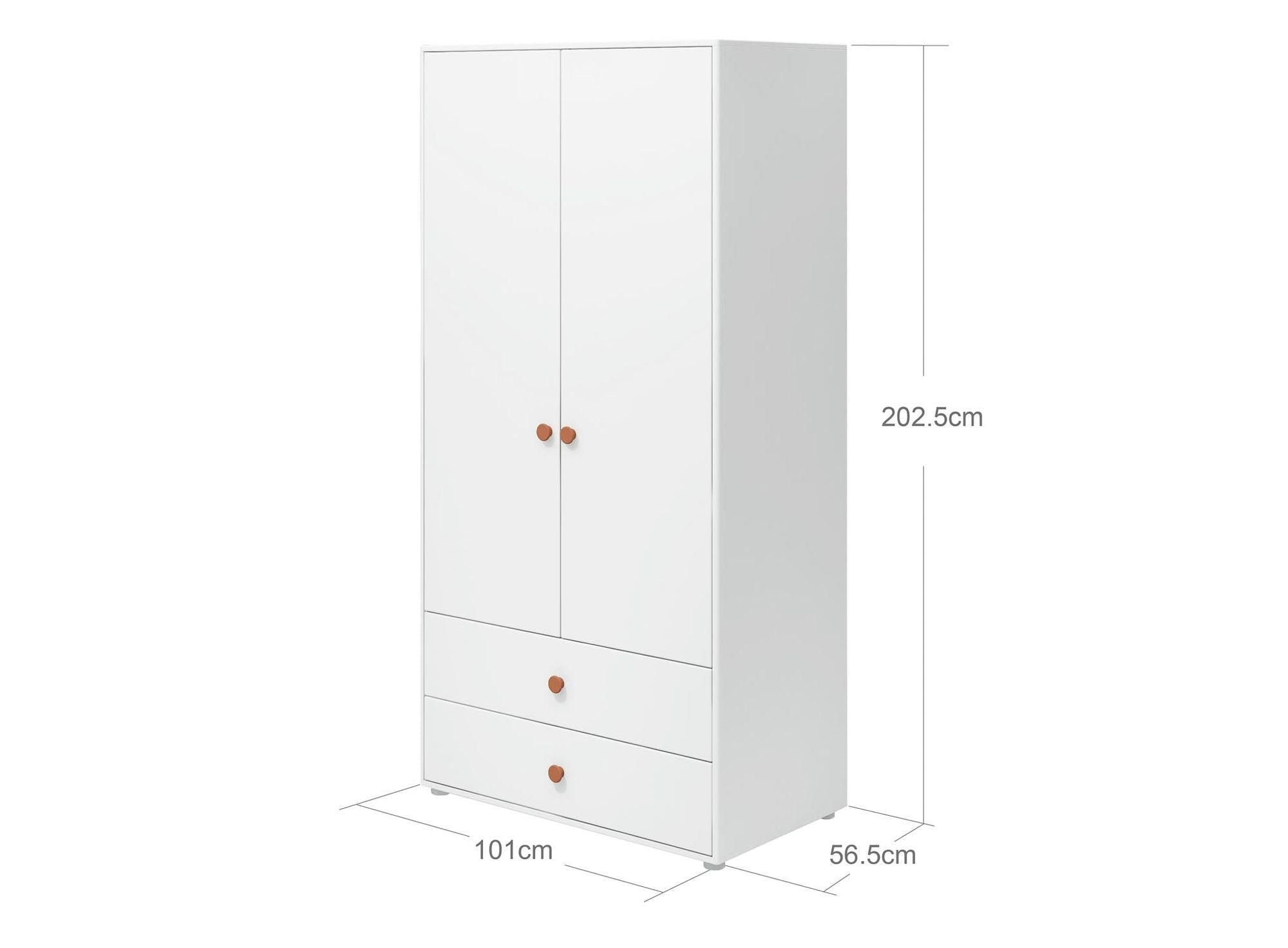 [product_category]-FLEXA Wardrobe, 2 doors + 2 drawers-FLEXA-5706459153148-81-39501-518-FLE-7