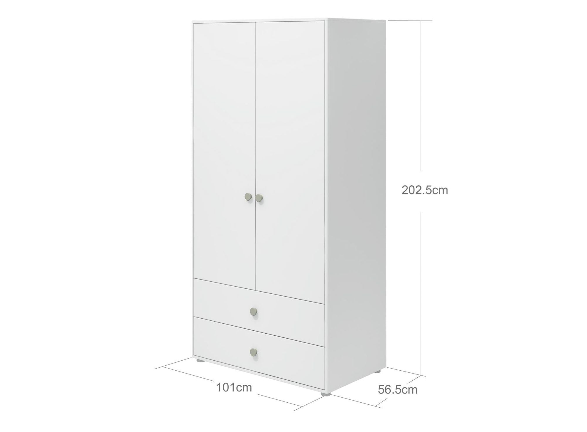 [product_category]-FLEXA Wardrobe, 2 doors + 2 drawers-FLEXA-5706459153155-81-39501-519-FLE-10