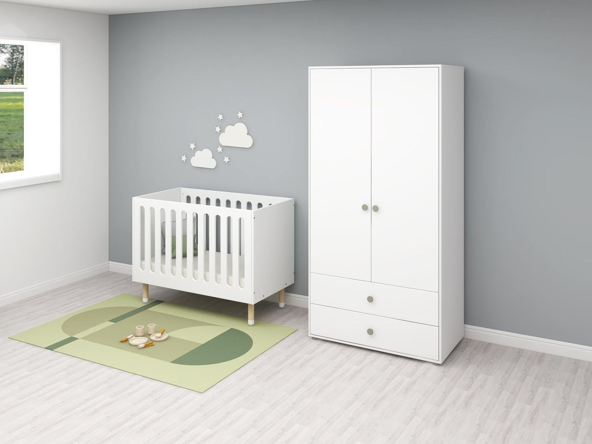 [product_category]-FLEXA Wardrobe, 2 doors + 2 drawers-FLEXA-5706459153155-81-39501-519-FLE-6