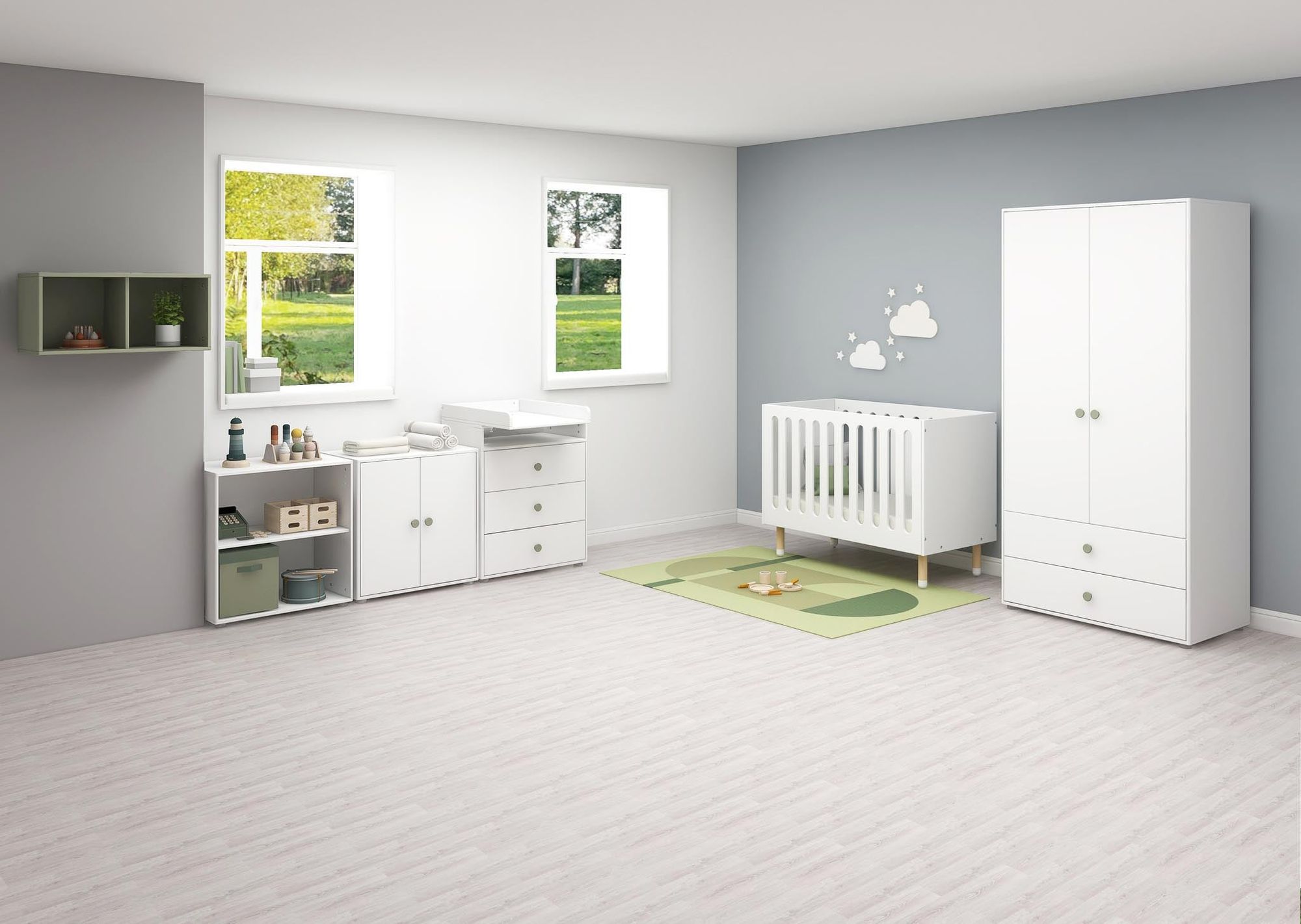 [product_category]-FLEXA Wardrobe, 2 doors + 2 drawers-FLEXA-5706459153155-81-39501-519-FLE-7