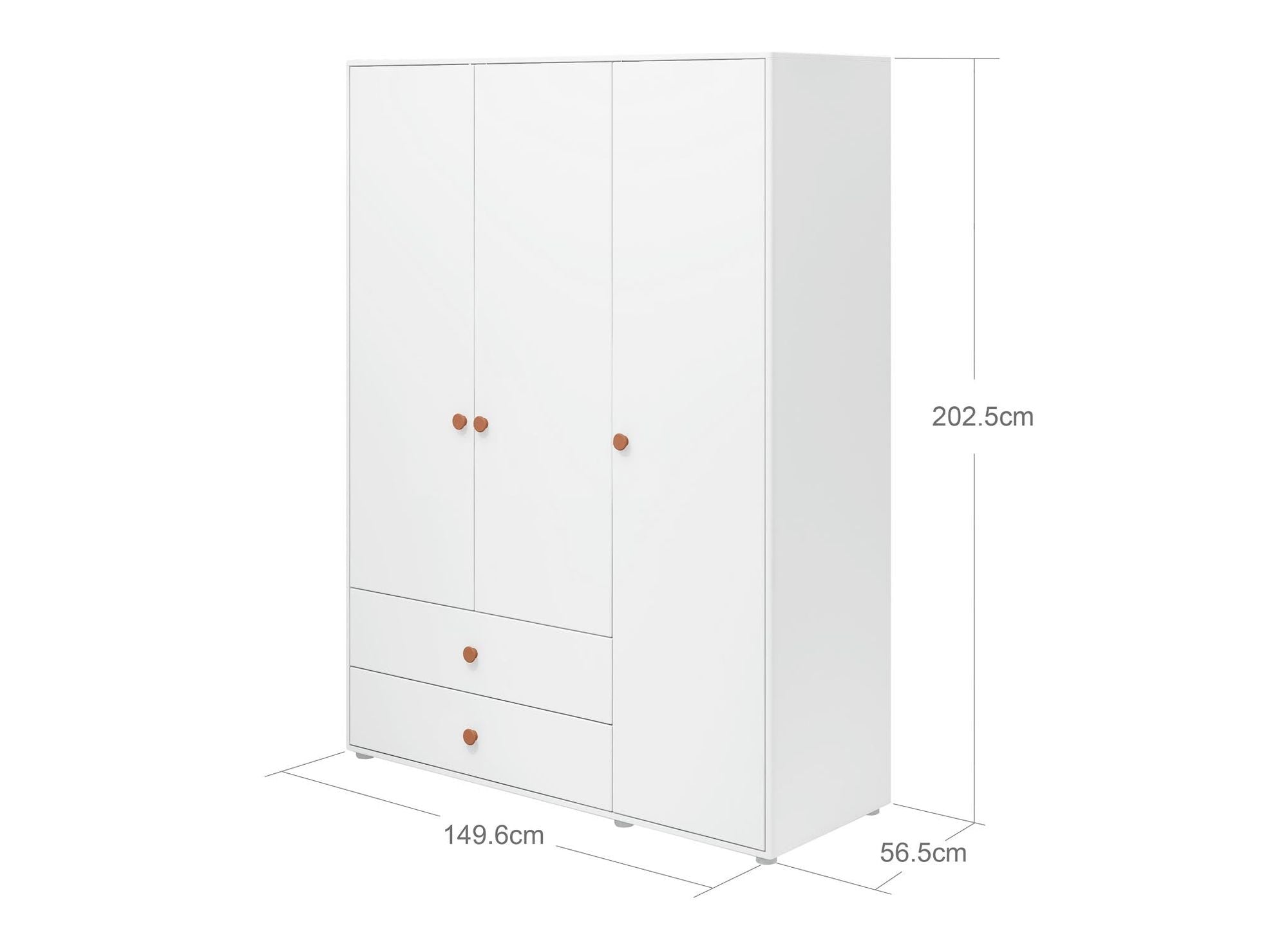 [product_category]-FLEXA Wardrobe, 3 doors + 2 drawers-FLEXA-5706459153223-81-39504-518-FLE-6