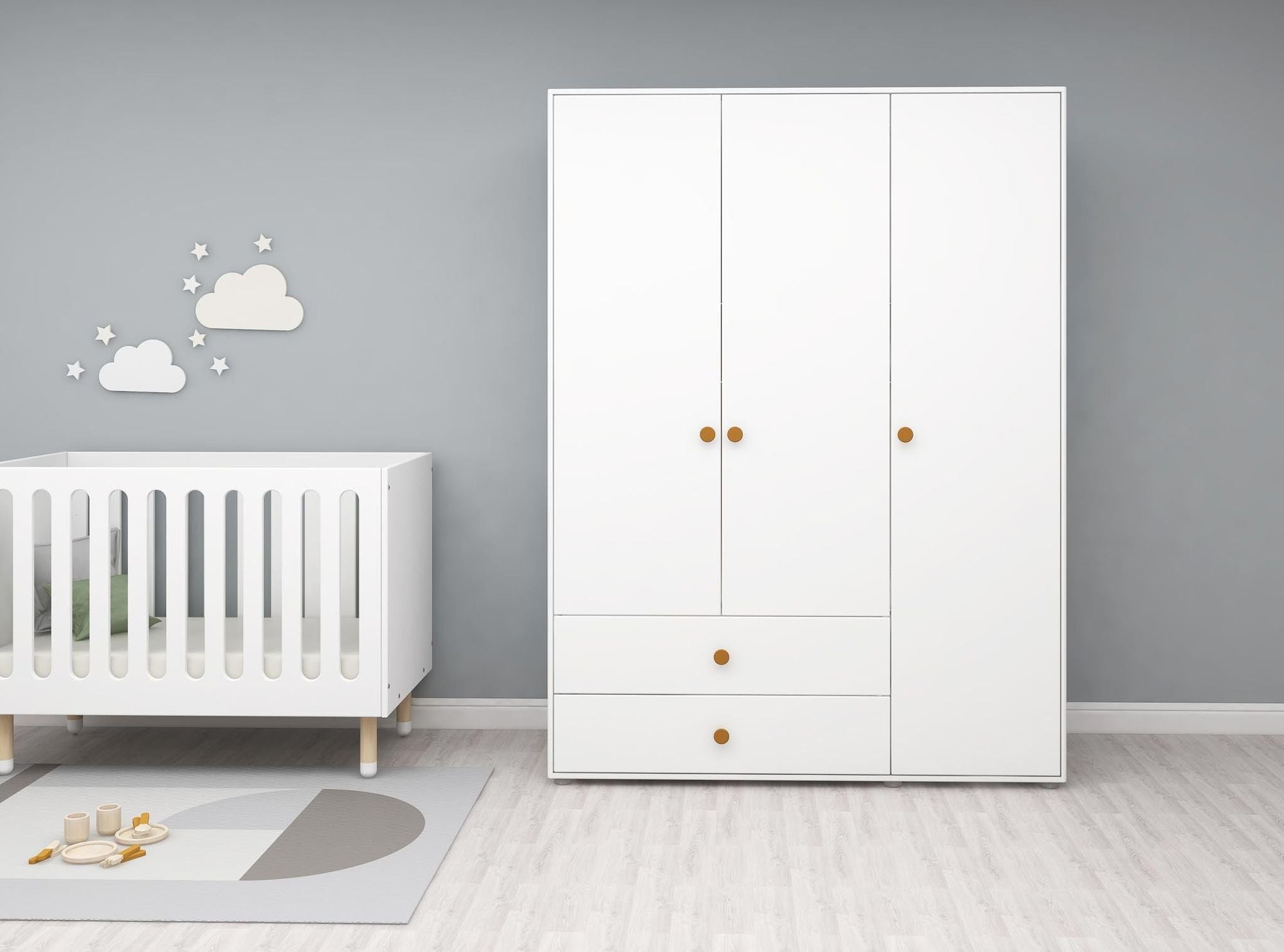 [product_category]-FLEXA Wardrobe, 3 doors + 2 drawers-FLEXA-5706459153247-81-39504-523-FLE-2