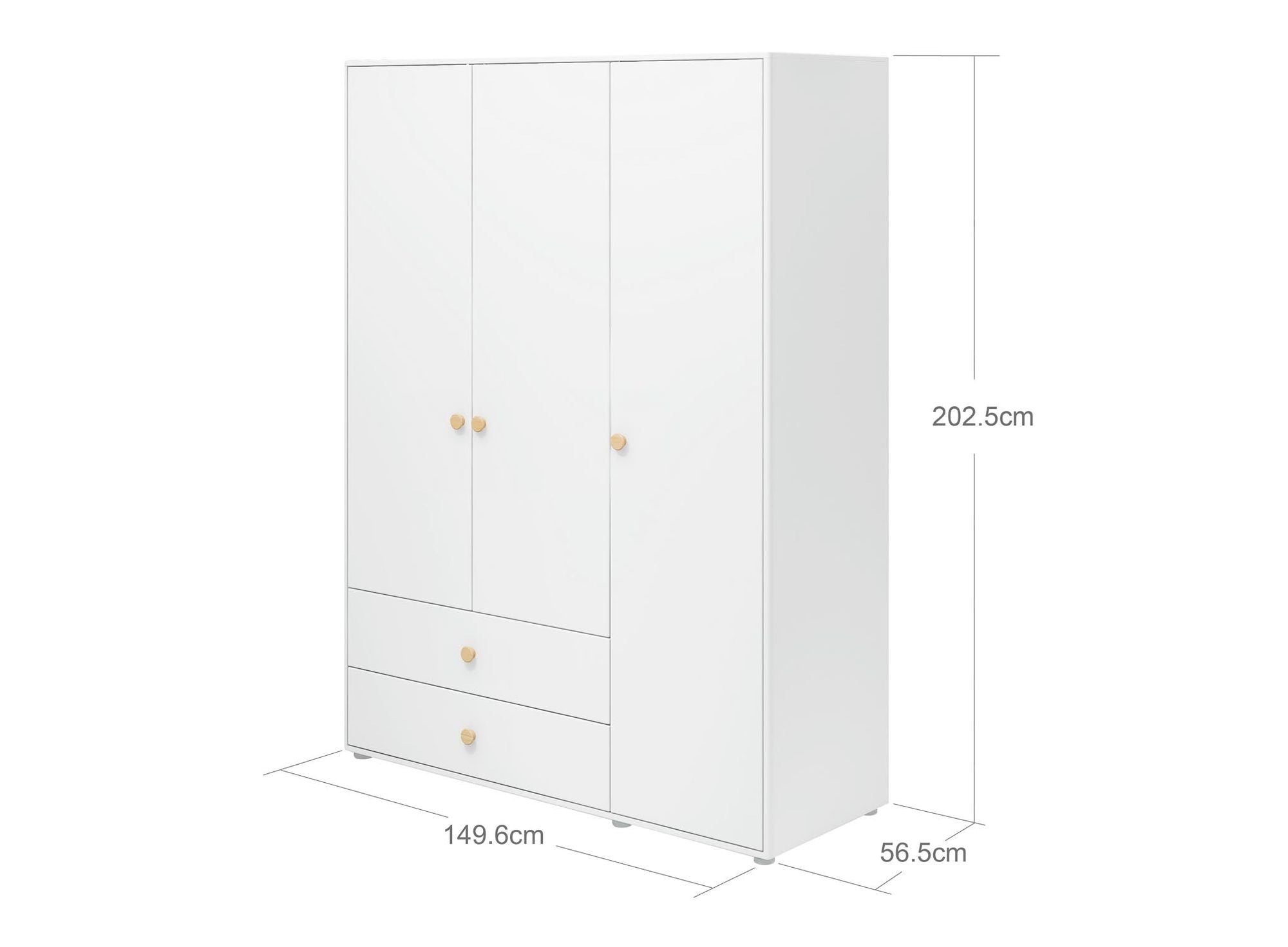 [product_category]-FLEXA Wardrobe, 3 doors + 2 drawers-FLEXA-5706459153261-81-39504-95-FLE-6