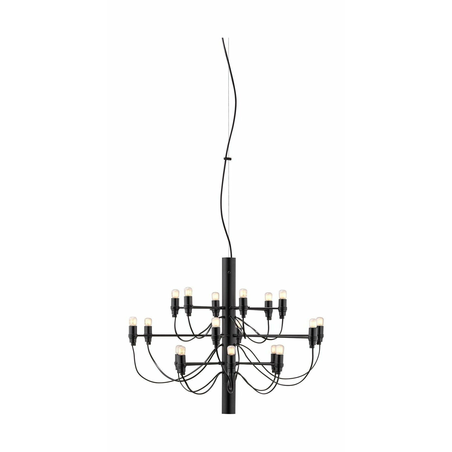 [product_category]-Flos 2097/18 Frosted Chandelier, Black Matt-Flos-8059607000366-A1351031-FLO-1