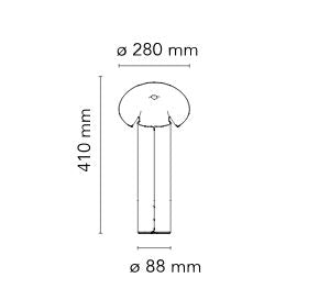 [product_category]-Flos Chiara Table Lamp, Pink Gold/Oxide Red-Flos-8059607032329-F1595034-FLO-4