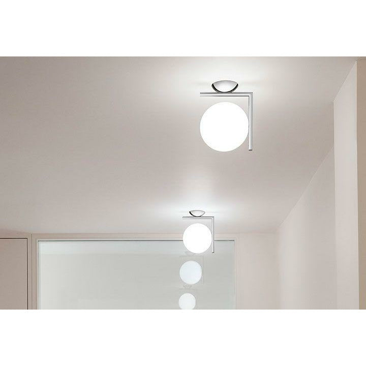 [product_category]-Flos Ic Light C/W2 Wall/Ceiling Lamp, Black-Flos-8059607003589-F3179030-FLO-4