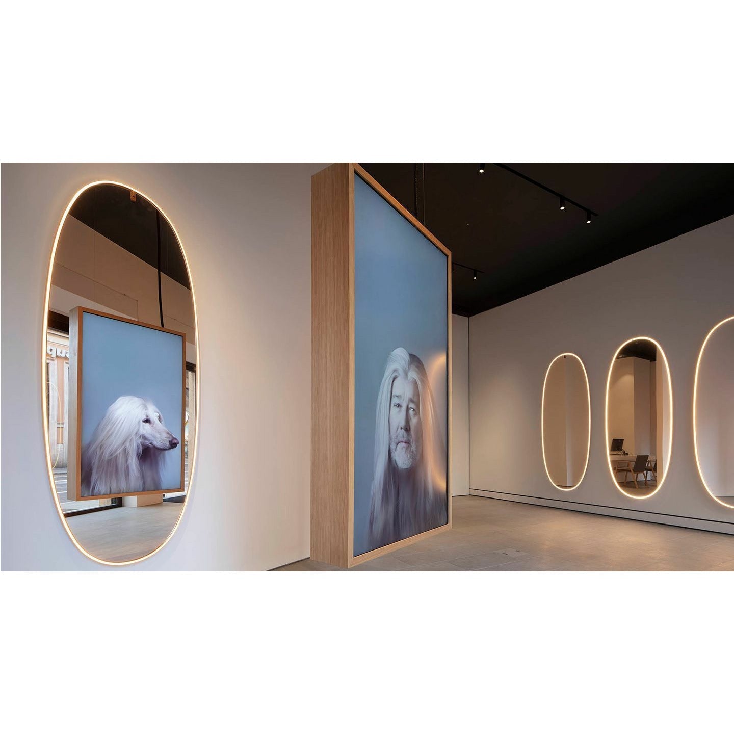 [product_category]-Flos La Plus Belle Mirror With Integrated Lighting, Bronze-Flos-8059607005033-F3680046-FLO-2