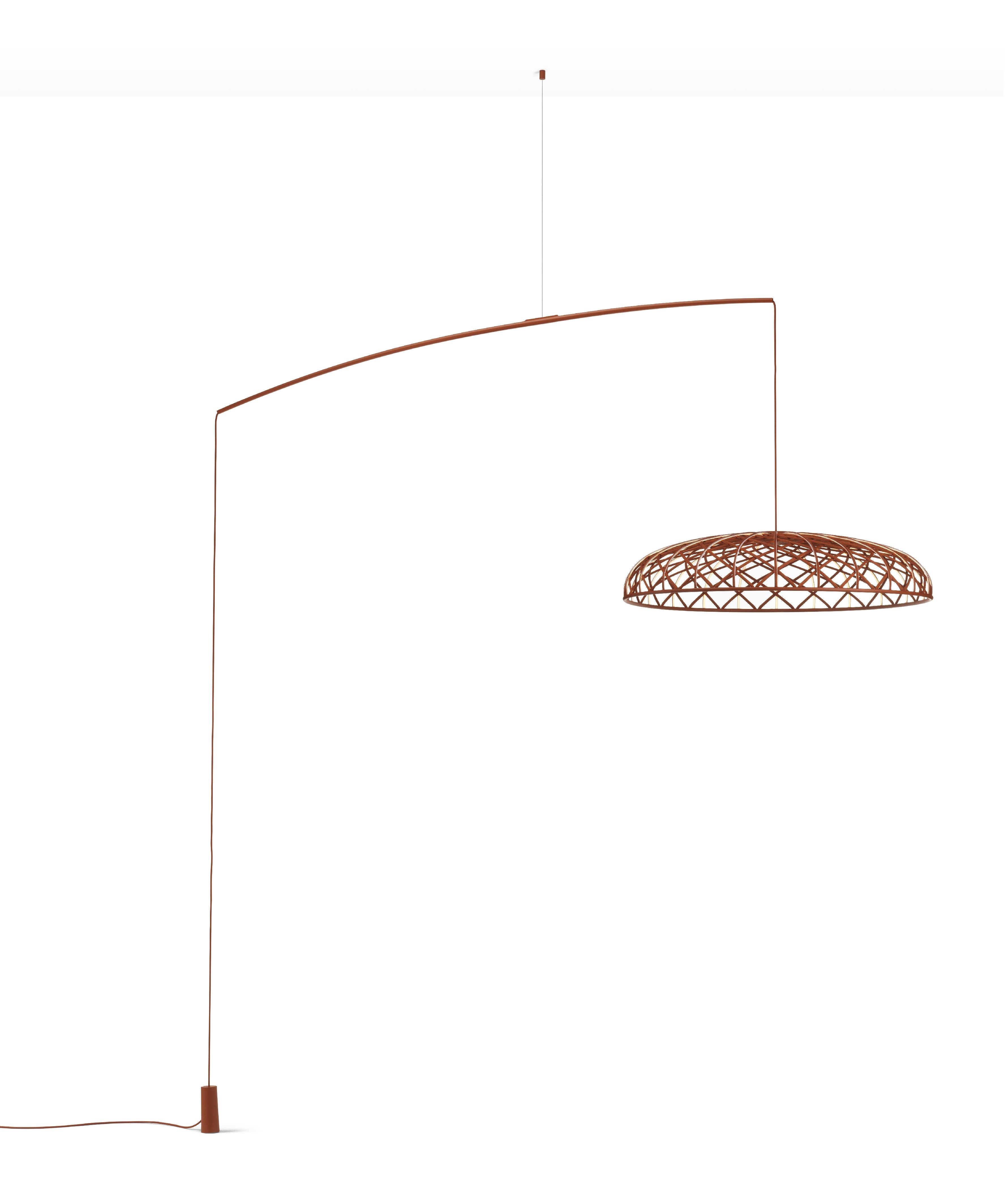 [product_category]-Flos Skynest Motion Floor Lamp, Brick Red-Flos-8059607057223-F6394035-FLO-1