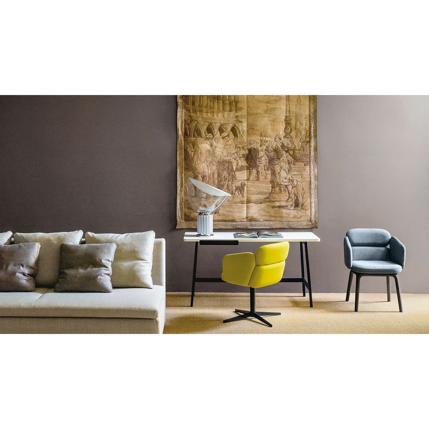 [product_category]-Flos Taccia Small Table Lamp Glass Shade Small, Silver-Flos-8059607006733-F6604004-FLO-2