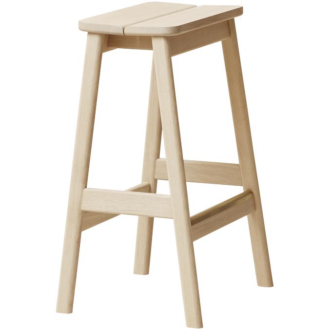 [product_category]-Form&Refine Angle Barhocker 65 cm, Weiss-Pigmentierte Eiche-Form&Refine-2191-FOR-1