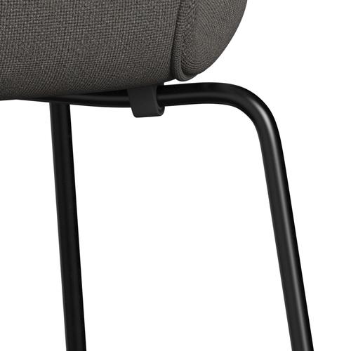 [product_category]-Fritz Hansen 3107 Chair Full Upholstery, Black/Hallingdal Grey Dark-Fritz Hansen-3107FU-HAL143-DRBL-FRI-7