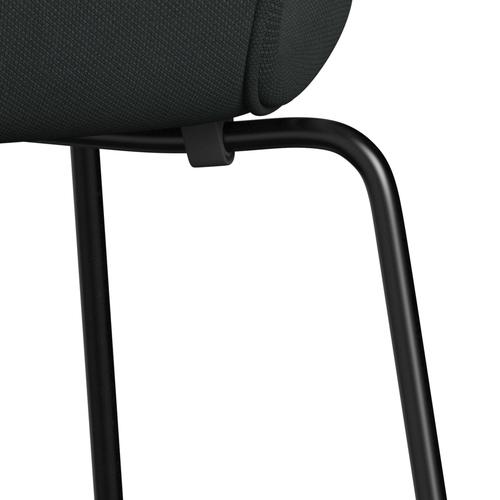 [product_category]-Fritz Hansen 3107 Chair Full Upholstery, Black/Steelcut Charcoal-Fritz Hansen-3107FU-STI180-DRBL-FRI-7