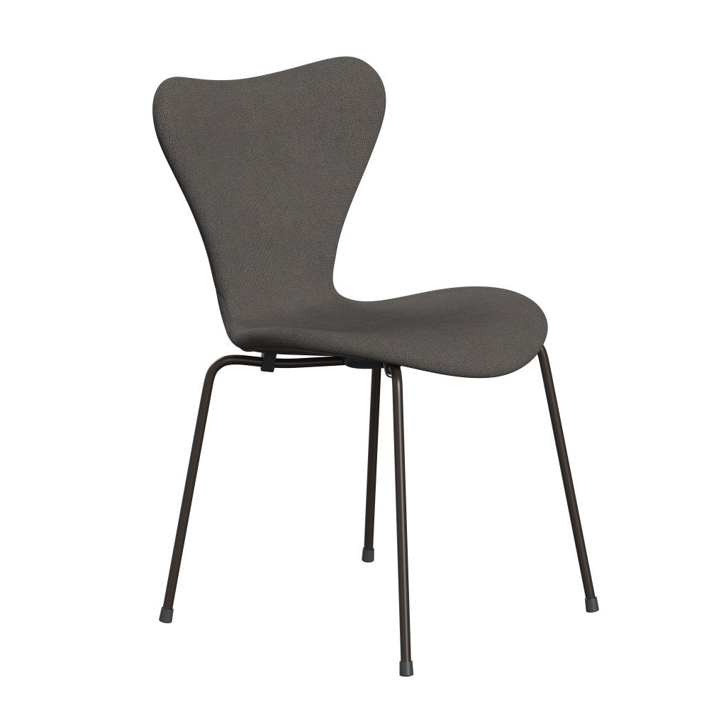 [product_category]-Fritz Hansen 3107 Chair Full Upholstery, Brown Bronze/Hallingdal Grey Dark-Fritz Hansen-3107FU-HAL143-DBPC-FRI-2