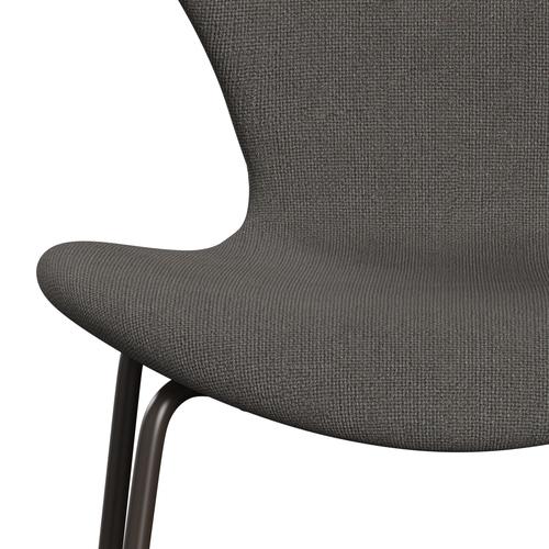 [product_category]-Fritz Hansen 3107 Chair Full Upholstery, Brown Bronze/Hallingdal Grey Dark-Fritz Hansen-3107FU-HAL143-DBPC-FRI-6