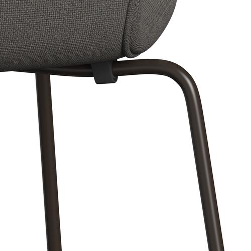 [product_category]-Fritz Hansen 3107 Chair Full Upholstery, Brown Bronze/Hallingdal Grey Dark-Fritz Hansen-3107FU-HAL143-DBPC-FRI-7