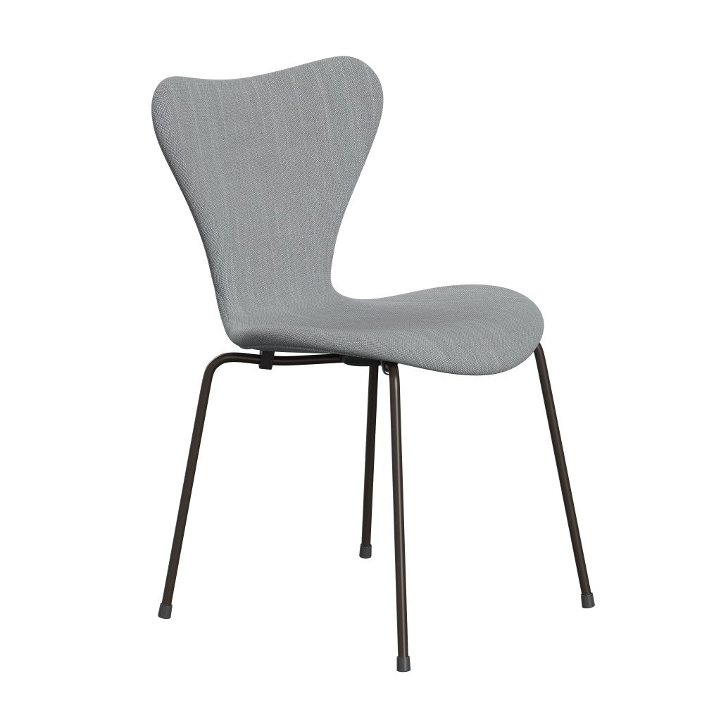 [product_category]-Fritz Hansen 3107 Chair Full Upholstery, Brown Bronze/Sunniva 2 Light Grey/Light Blue-Fritz Hansen-3107FU-SV133-DBPC-FRI-2
