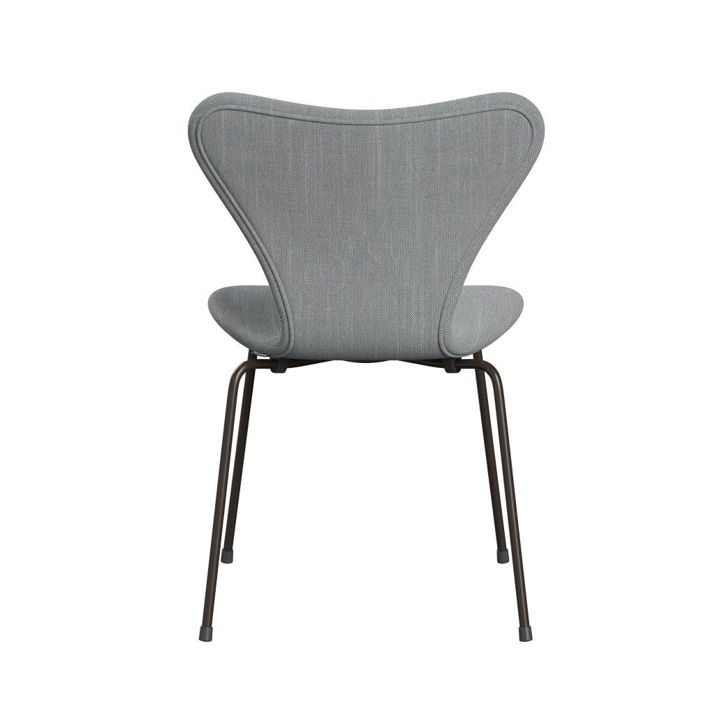 [product_category]-Fritz Hansen 3107 Chair Full Upholstery, Brown Bronze/Sunniva 2 Light Grey/Light Blue-Fritz Hansen-3107FU-SV133-DBPC-FRI-4