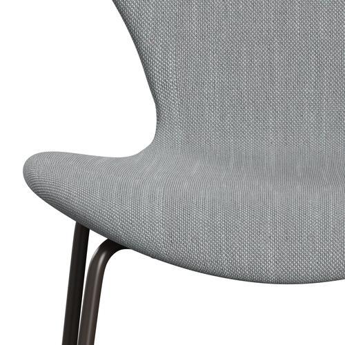 [product_category]-Fritz Hansen 3107 Chair Full Upholstery, Brown Bronze/Sunniva 2 Light Grey/Light Blue-Fritz Hansen-3107FU-SV133-DBPC-FRI-6